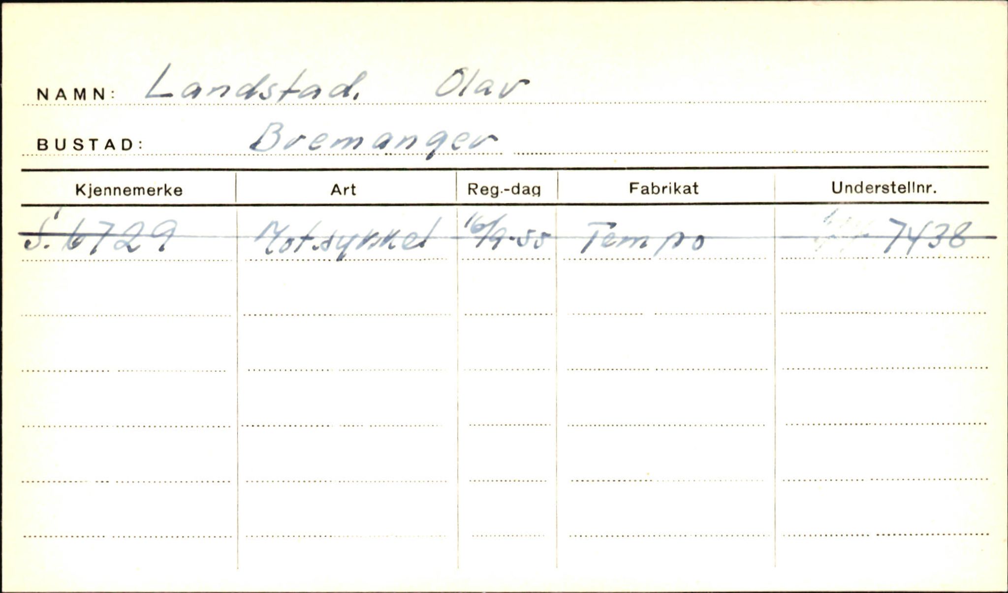 Statens vegvesen, Sogn og Fjordane vegkontor, SAB/A-5301/4/F/L0001B: Eigarregister Fjordane til 1.6.1961, 1930-1961, s. 404