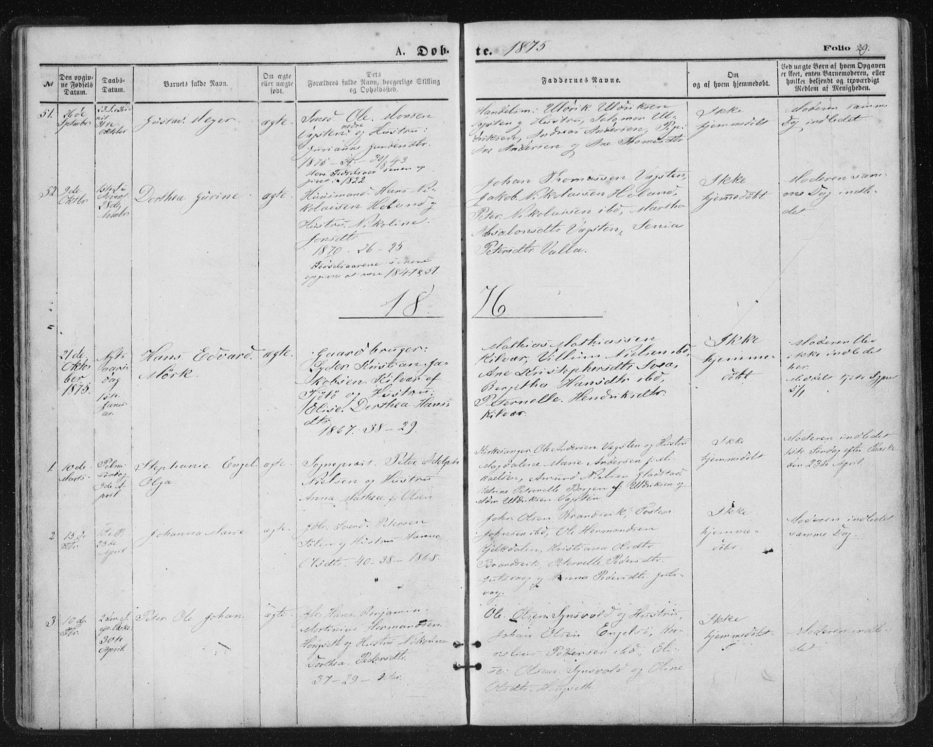 Ministerialprotokoller, klokkerbøker og fødselsregistre - Nordland, SAT/A-1459/816/L0241: Ministerialbok nr. 816A07, 1870-1885, s. 29