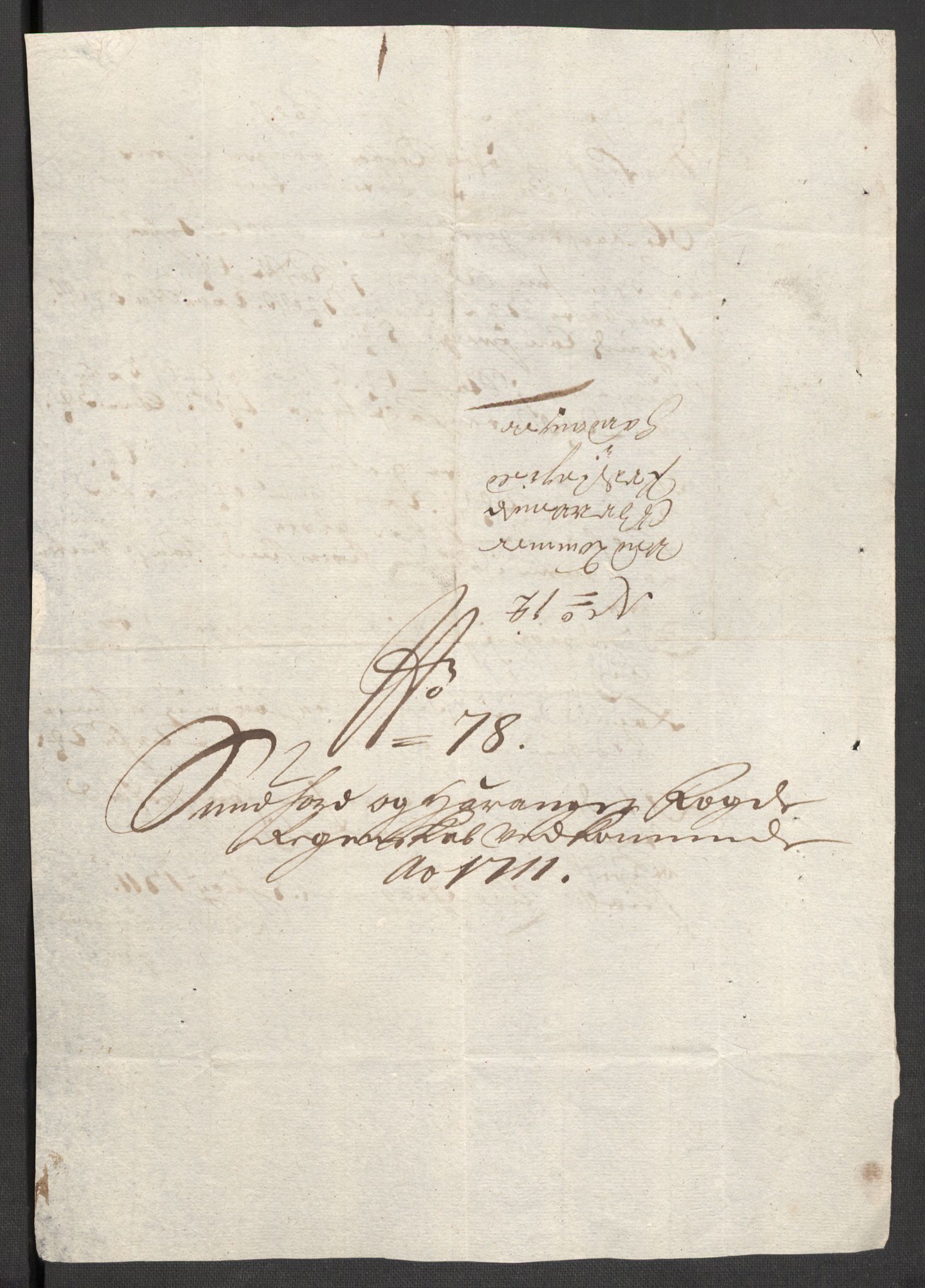 Rentekammeret inntil 1814, Reviderte regnskaper, Fogderegnskap, AV/RA-EA-4092/R48/L2987: Fogderegnskap Sunnhordland og Hardanger, 1711, s. 256