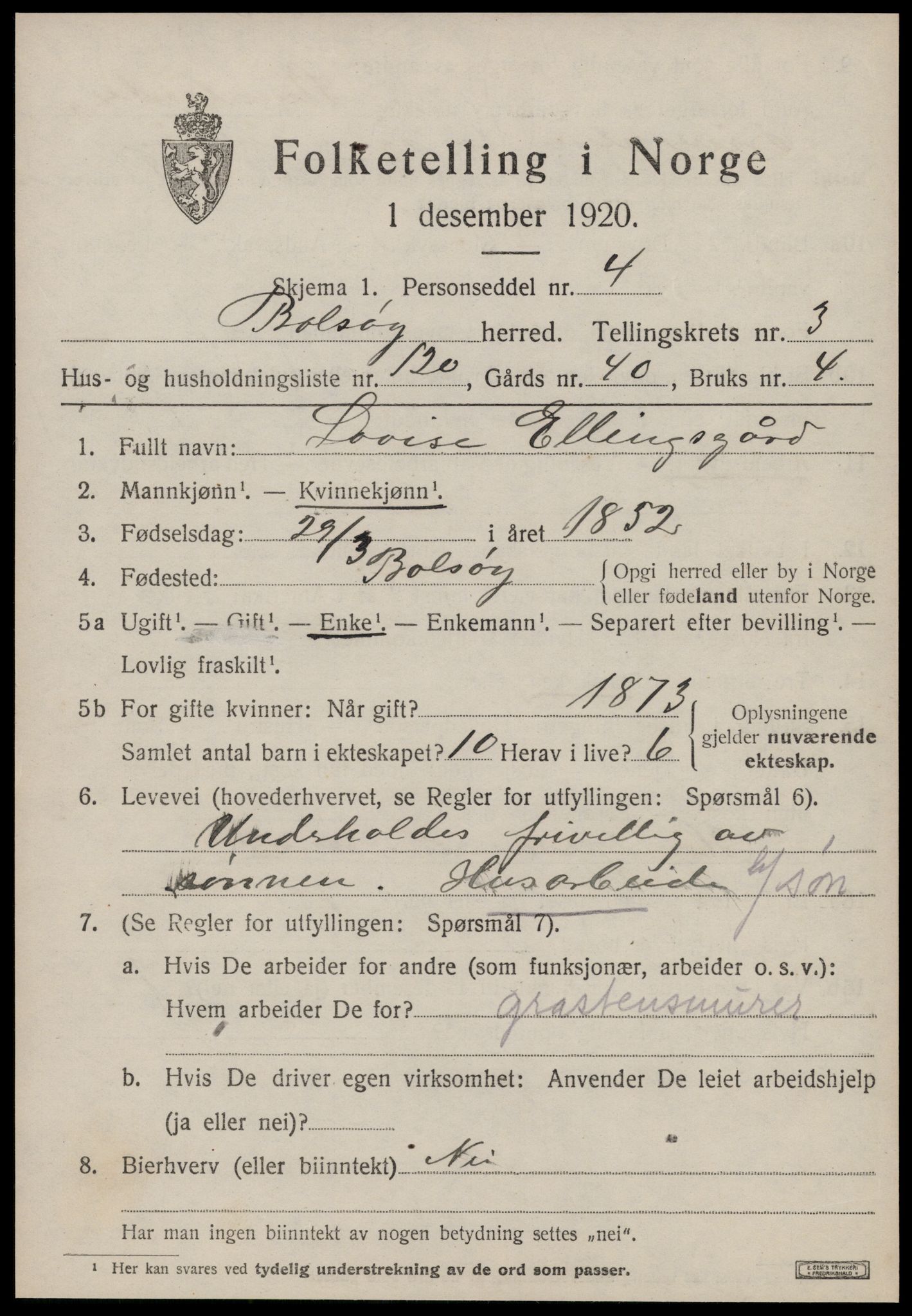 SAT, Folketelling 1920 for 1544 Bolsøy herred, 1920, s. 6521