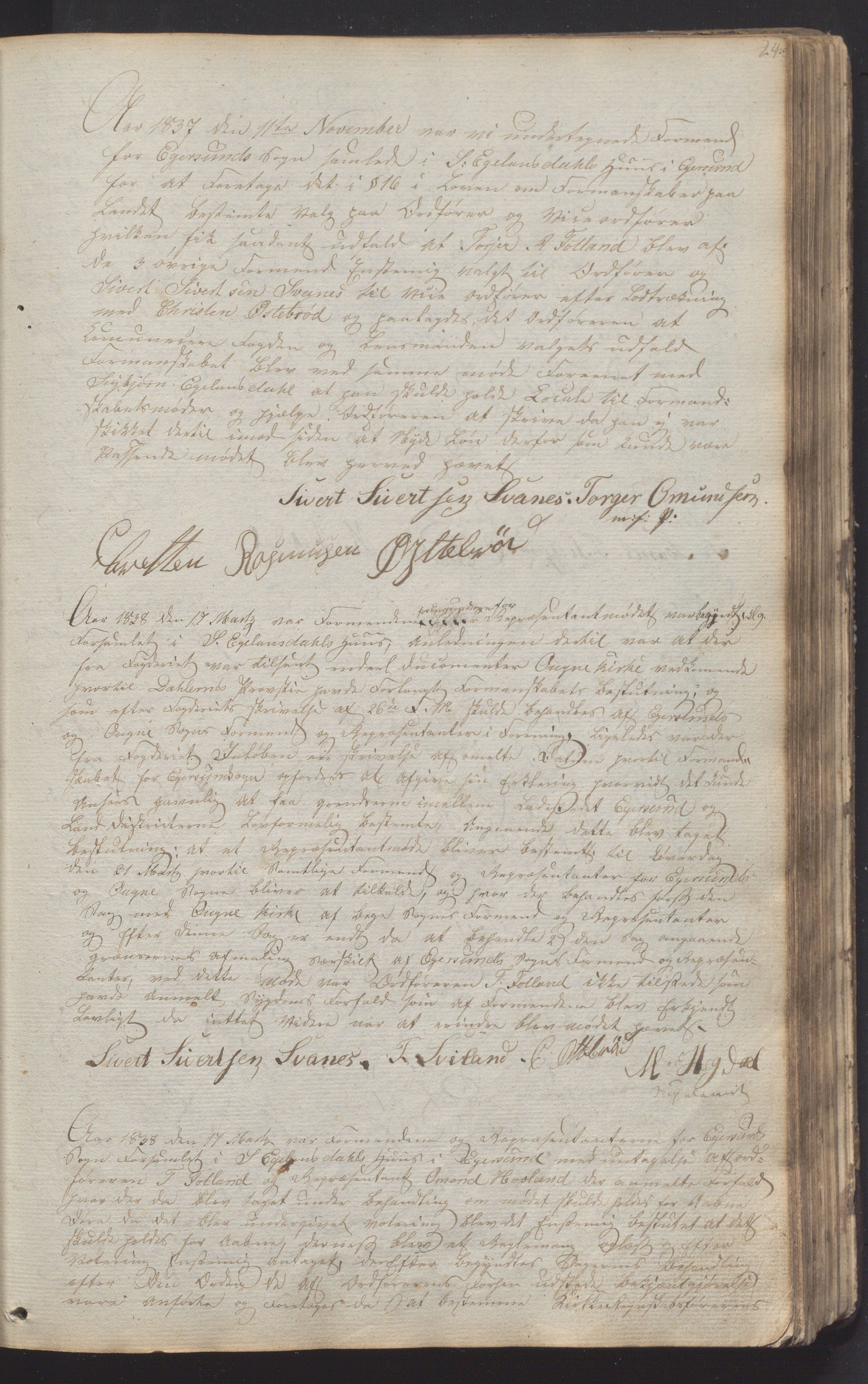 Eigersund kommune (Herredet) - Formannskapet, IKAR/K-100447/A/Aa/L0001: Møtebok, 1837-1864, s. 24a