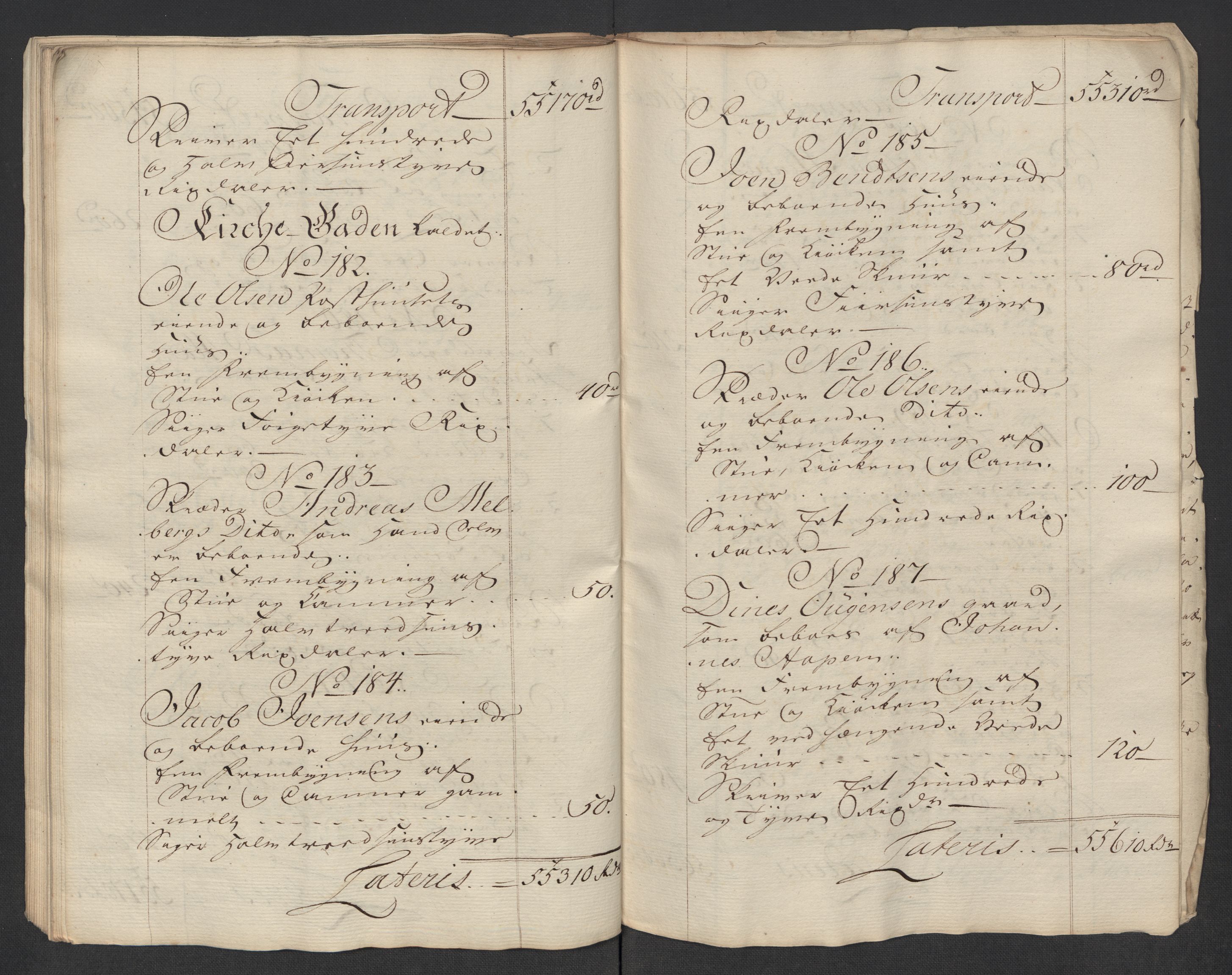 Kommersekollegiet, Brannforsikringskontoret 1767-1814, RA/EA-5458/F/Fa/L0040/0001: Moss / Branntakstprotokoll, 1765, s. 41