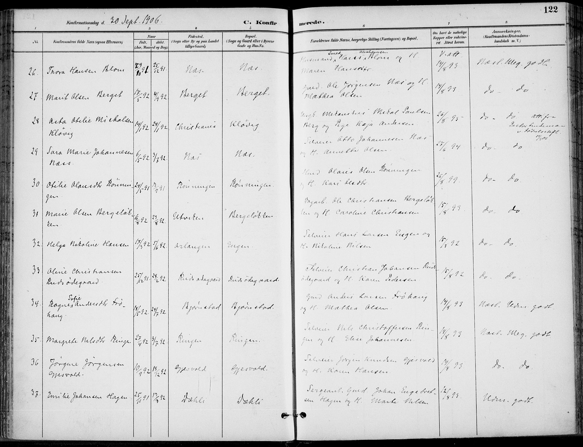 Hole kirkebøker, SAKO/A-228/F/Fa/L0009: Ministerialbok nr. I 9, 1892-1907, s. 122