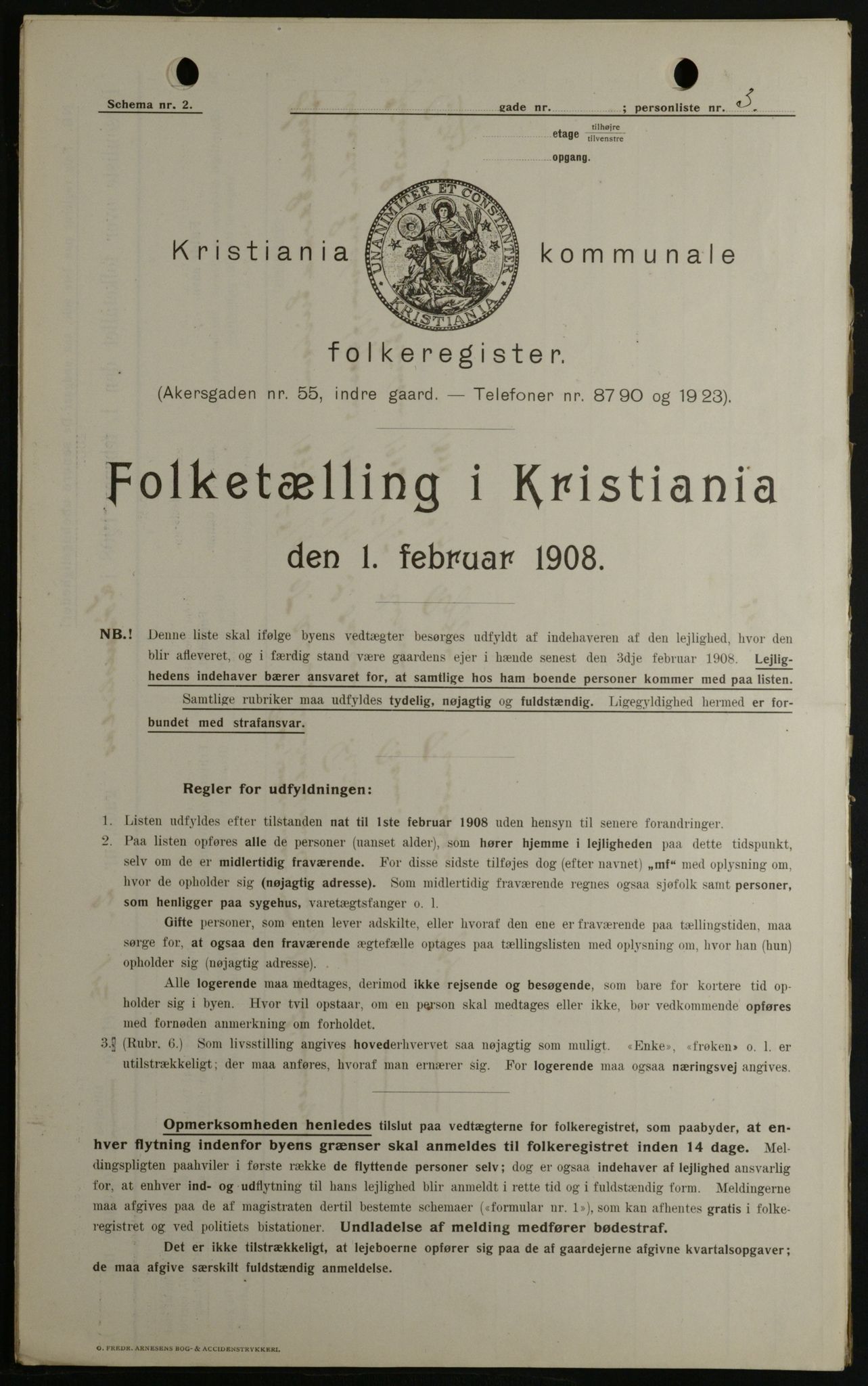 OBA, Kommunal folketelling 1.2.1908 for Kristiania kjøpstad, 1908, s. 52689