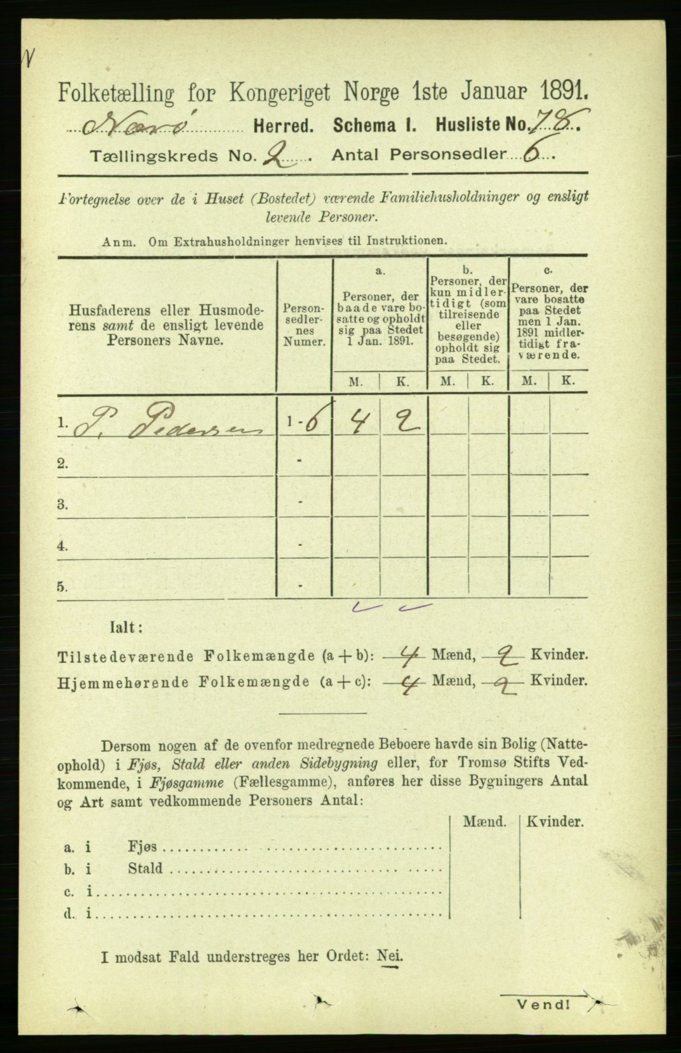 RA, Folketelling 1891 for 1751 Nærøy herred, 1891, s. 625