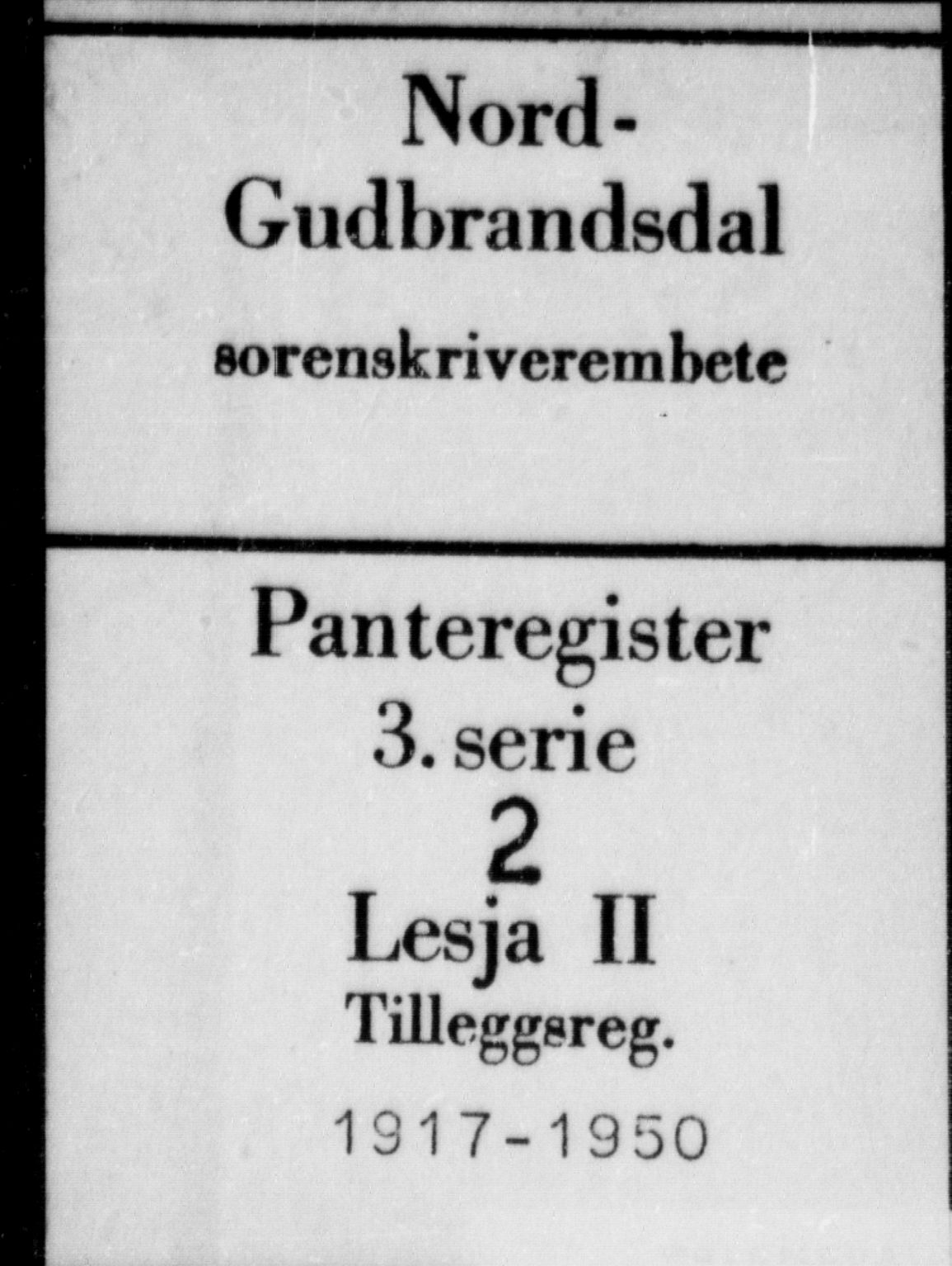 Nord-Gudbrandsdal tingrett, SAH/TING-002/H/Ha/Hac/L0002: Panteregister nr. 2, 1917-1950