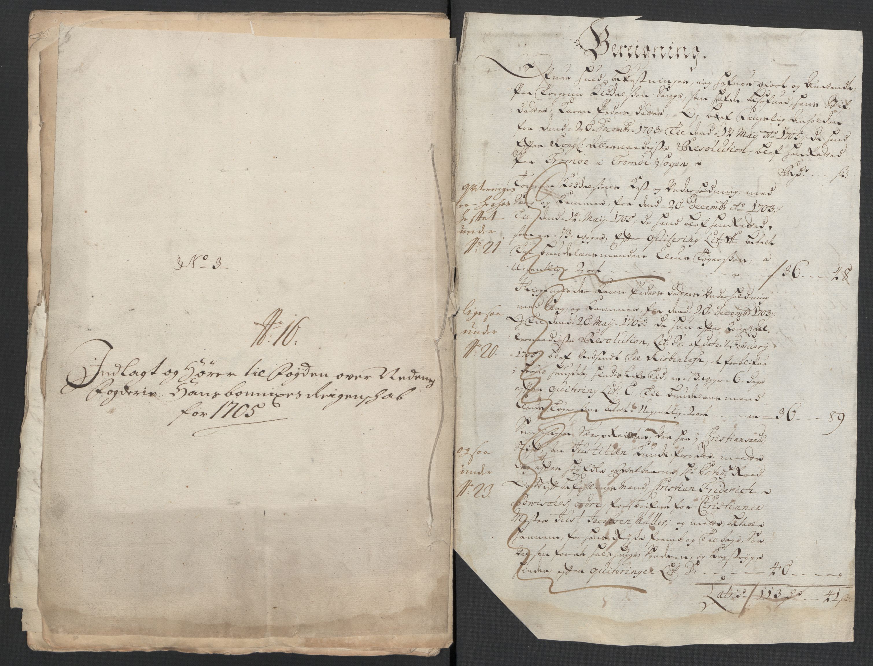 Rentekammeret inntil 1814, Reviderte regnskaper, Fogderegnskap, AV/RA-EA-4092/R39/L2317: Fogderegnskap Nedenes, 1704-1705, s. 514