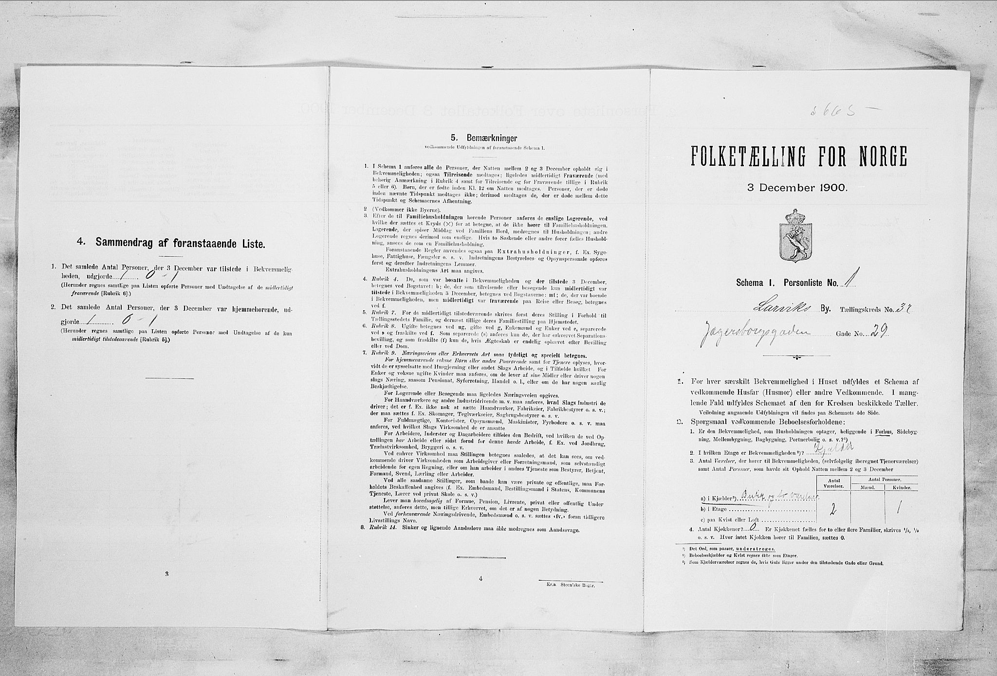 RA, Folketelling 1900 for 0707 Larvik kjøpstad, 1900, s. 4708