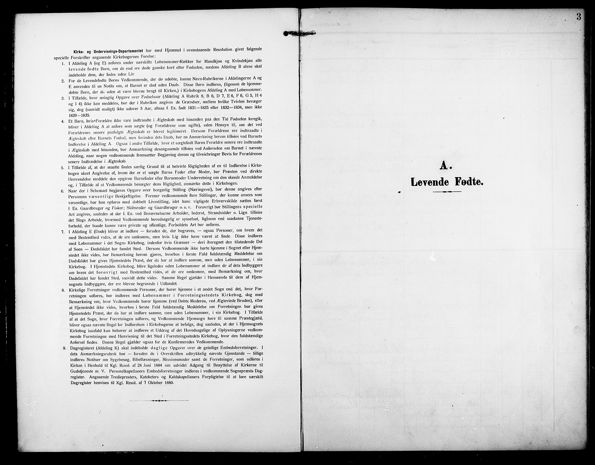Nore kirkebøker, SAKO/A-238/F/Fb/L0003: Ministerialbok nr. II 3, 1906-1926, s. 3