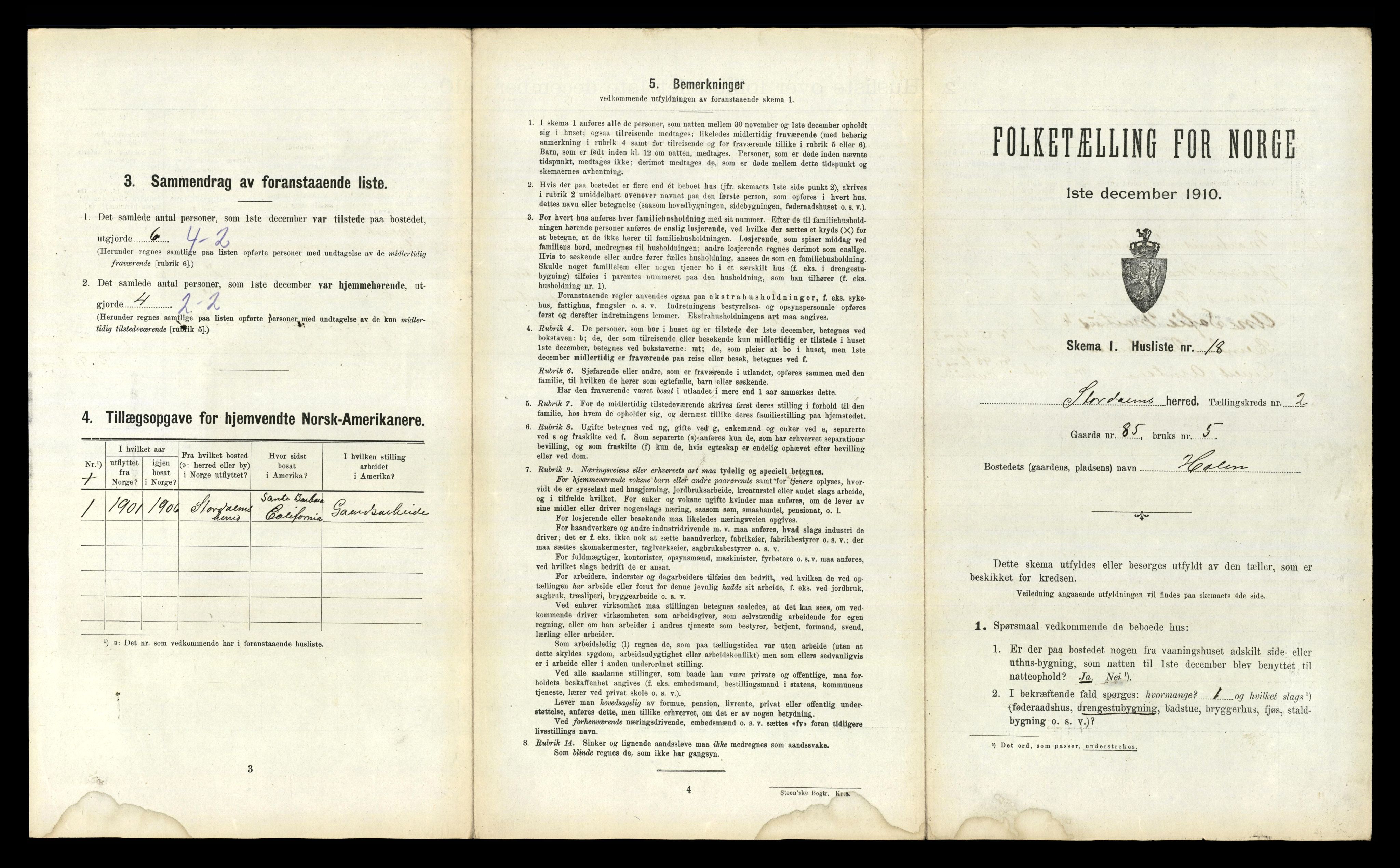 RA, Folketelling 1910 for 1526 Stordal herred, 1910, s. 192