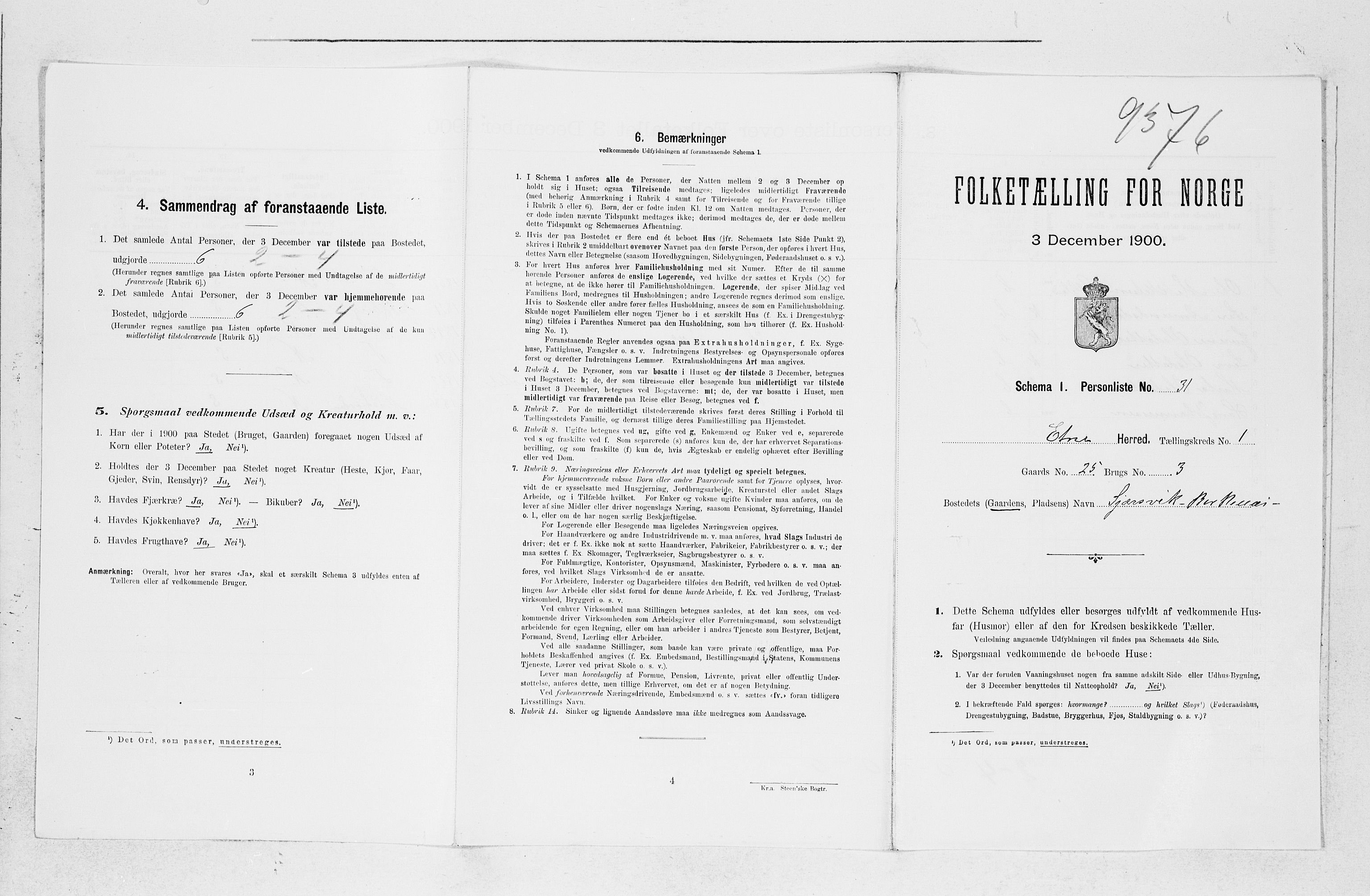 SAB, Folketelling 1900 for 1211 Etne herred, 1900, s. 142