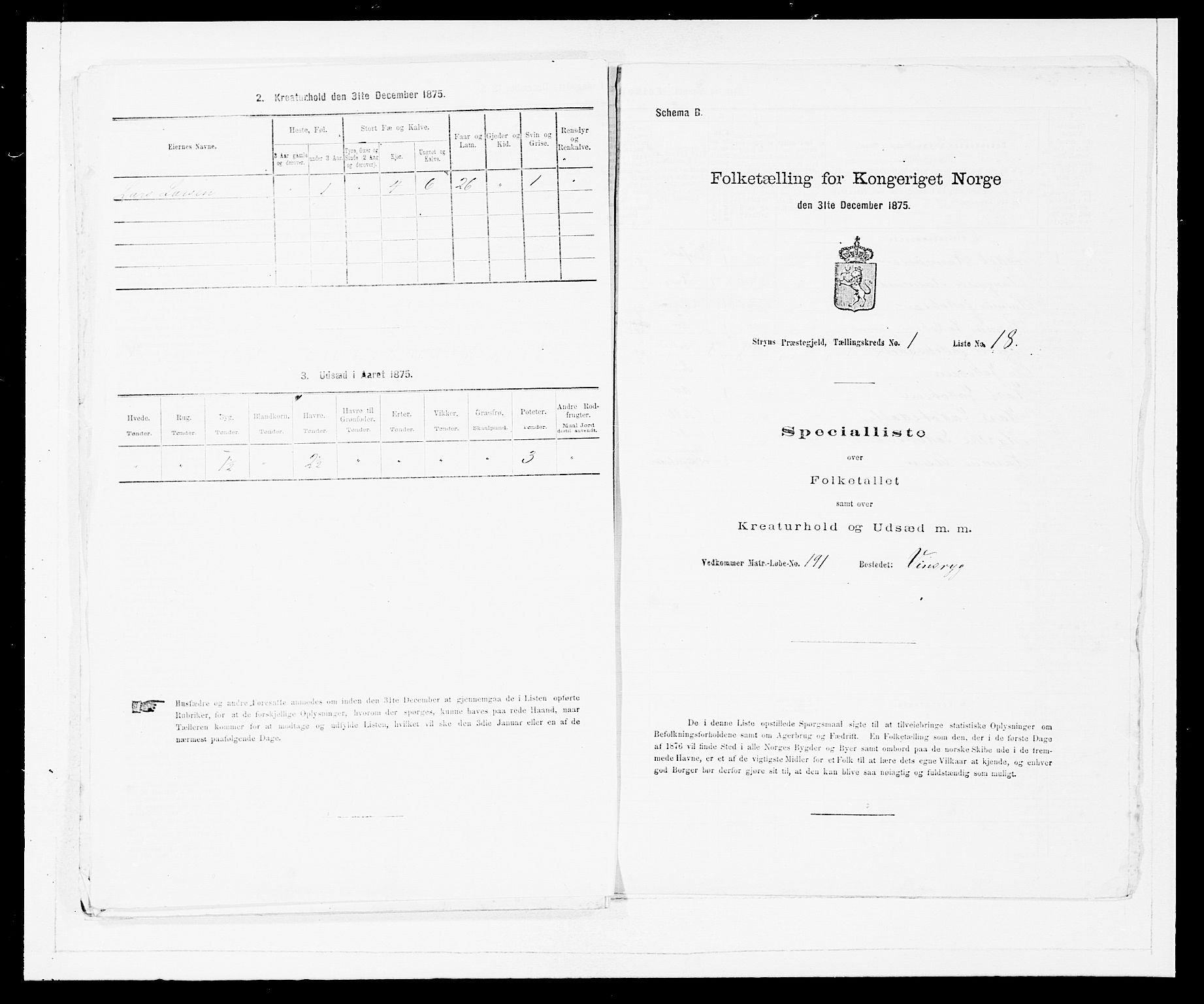 SAB, Folketelling 1875 for 1448P Stryn prestegjeld, 1875, s. 70