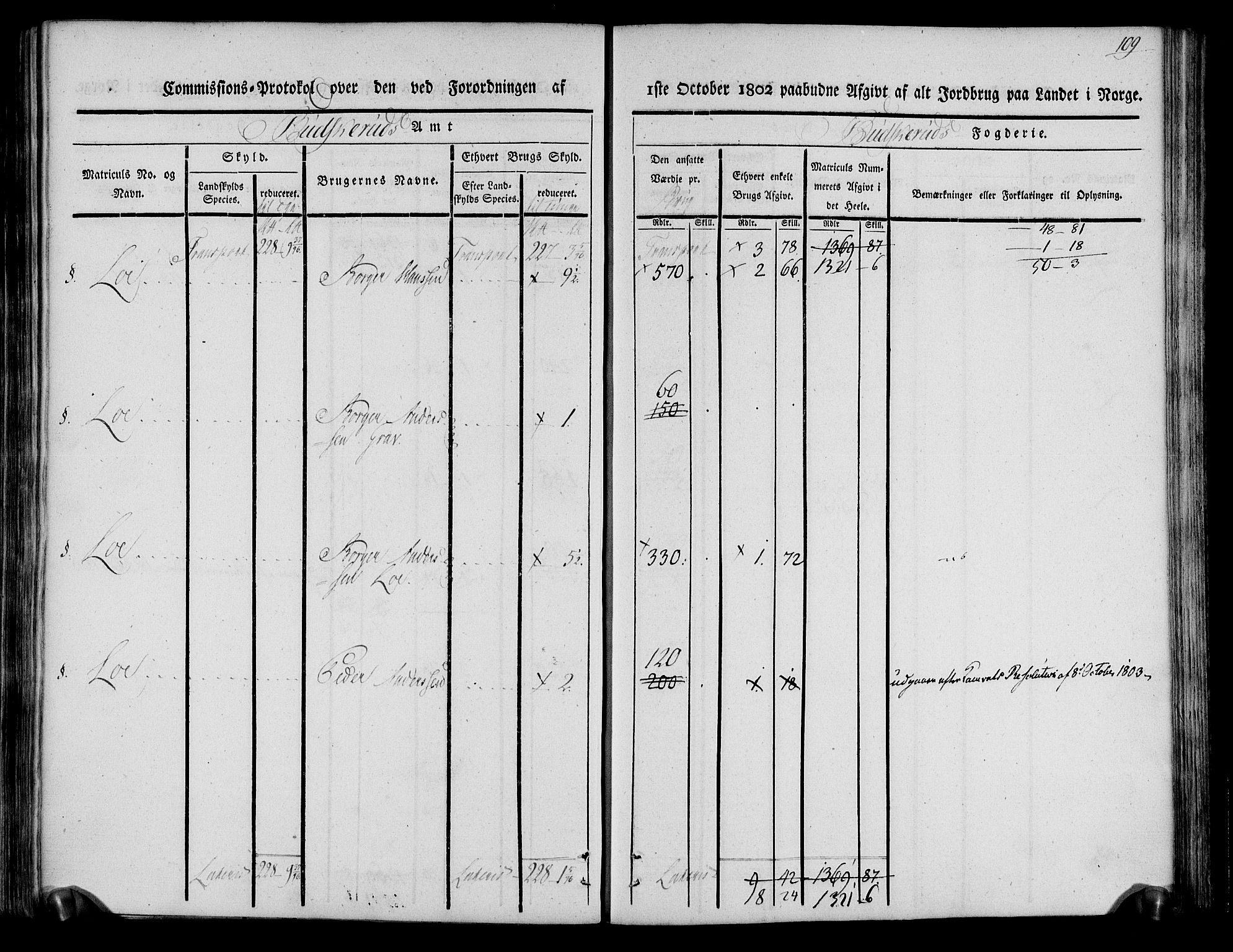 Rentekammeret inntil 1814, Realistisk ordnet avdeling, RA/EA-4070/N/Ne/Nea/L0061: Buskerud fogderi. Kommisjonsprotokoll for Eiker prestegjeld, 1803, s. 110