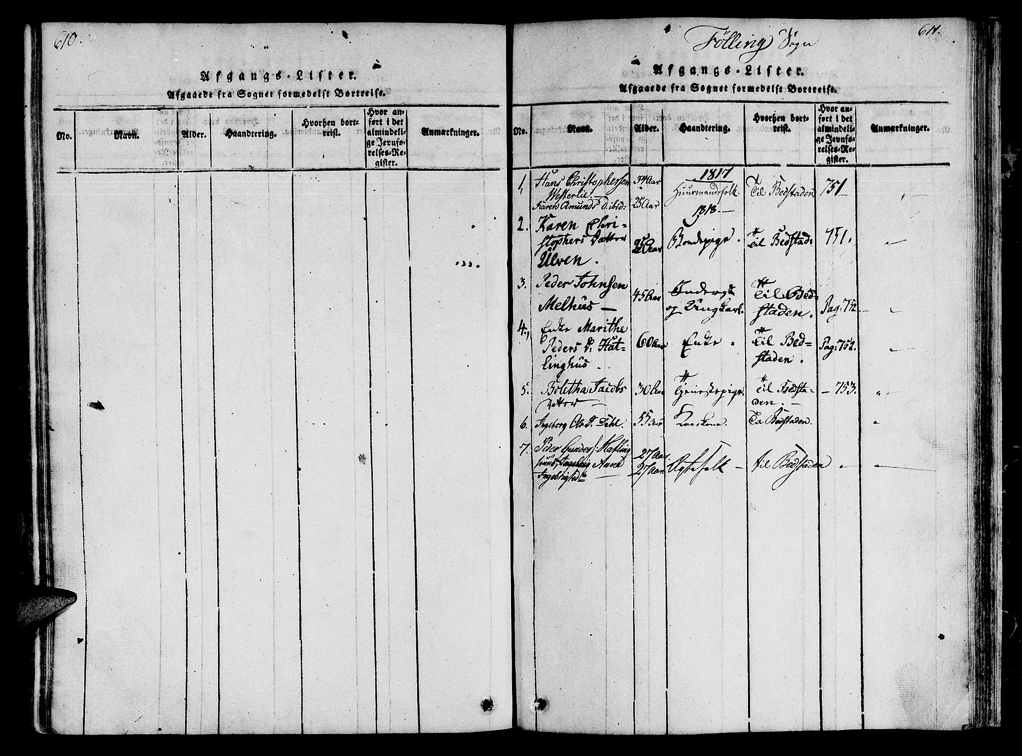Ministerialprotokoller, klokkerbøker og fødselsregistre - Nord-Trøndelag, SAT/A-1458/746/L0441: Ministerialbok nr. 746A03 /4, 1816-1827, s. 610-611