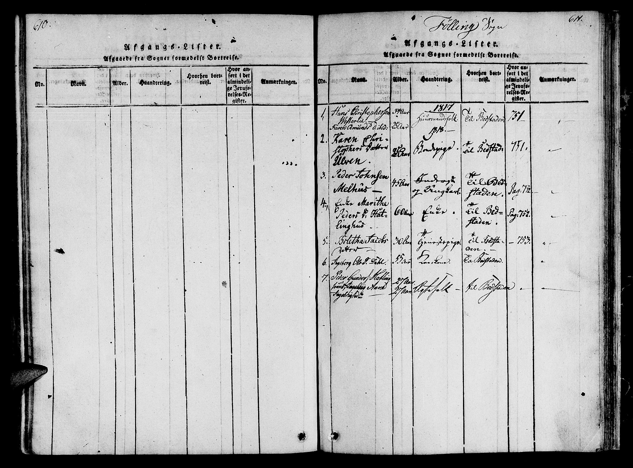 Ministerialprotokoller, klokkerbøker og fødselsregistre - Nord-Trøndelag, AV/SAT-A-1458/746/L0441: Ministerialbok nr. 746A03 /4, 1816-1827, s. 610-611