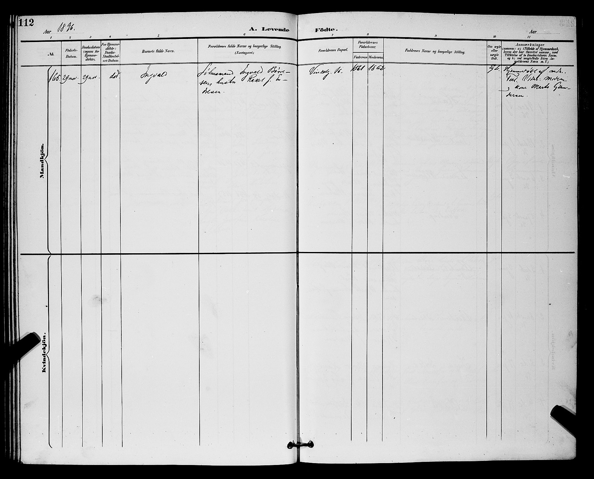 St. Johannes sokneprestkontor, AV/SAST-A-101814/001/30/30BB/L0003: Klokkerbok nr. B 3, 1893-1900, s. 112