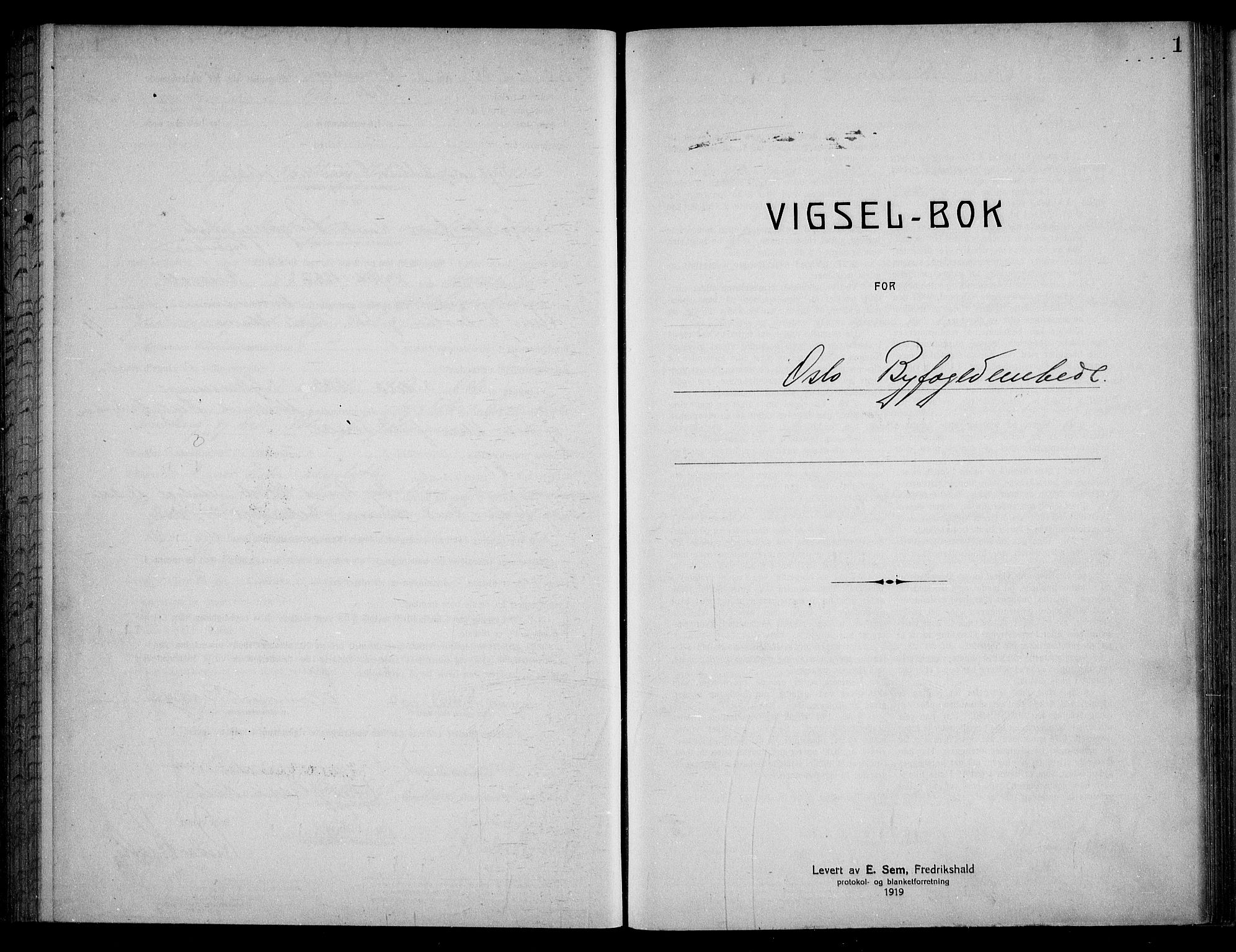 Oslo byfogd avd. I, SAO/A-10220/L/Lb/Lbb/L0021: Notarialprotokoll, rekke II: Vigsler, 1930-1932, s. 1a