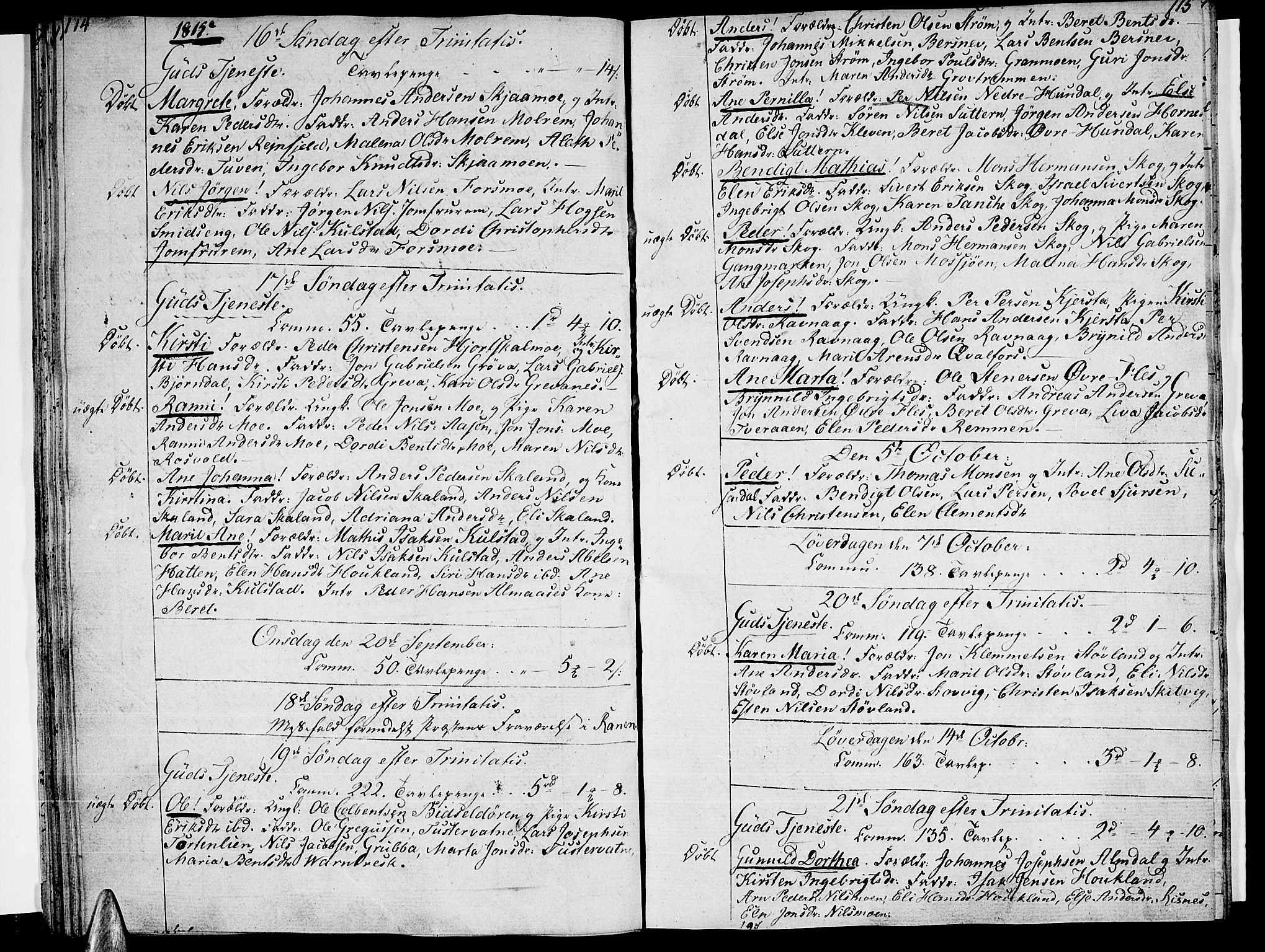Ministerialprotokoller, klokkerbøker og fødselsregistre - Nordland, AV/SAT-A-1459/820/L0287: Ministerialbok nr. 820A08, 1800-1819, s. 114-115