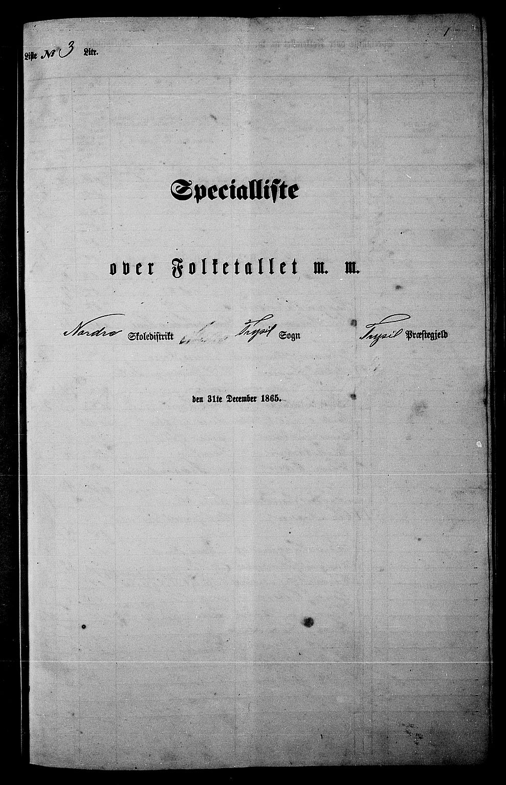 RA, Folketelling 1865 for 0428P Trysil prestegjeld, 1865, s. 44