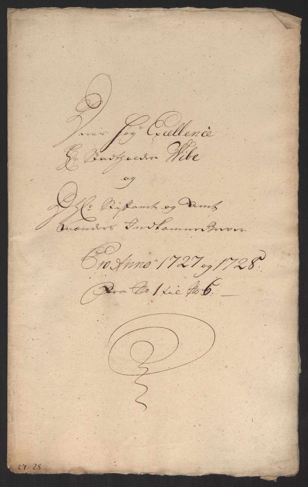 Kommanderende general (KG I) med Det norske krigsdirektorium, AV/RA-EA-5419/D/L0060: Stattholderens, stiftamtmenns og amtmenns brev, 1720-1730, s. 356