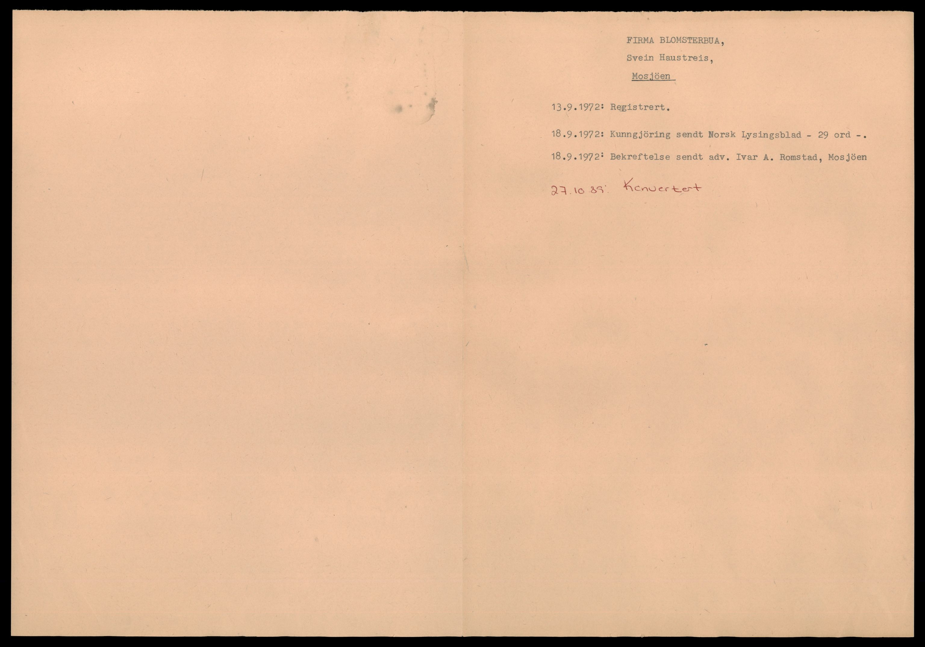 Alstahaug sorenskriveri, SAT/A-1009/2/J/Jd/Jdd/L0001: Eneltmannsforetak, A-Å, 1890-1990, s. 1