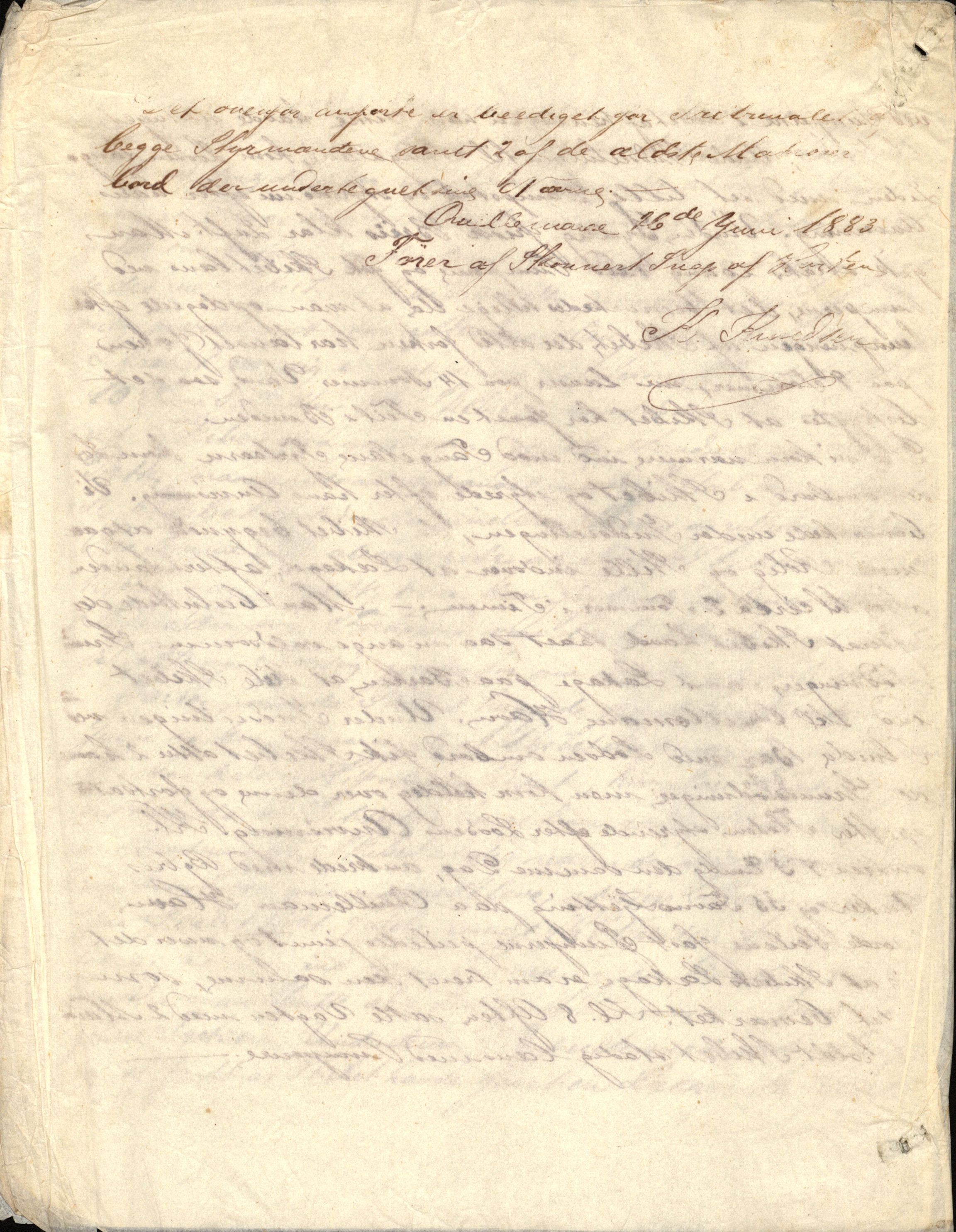 Pa 63 - Østlandske skibsassuranceforening, VEMU/A-1079/G/Ga/L0016/0015: Havaridokumenter / St. Lawrence, Poseidon, Snap, Josephine, Triton, 1883, s. 56