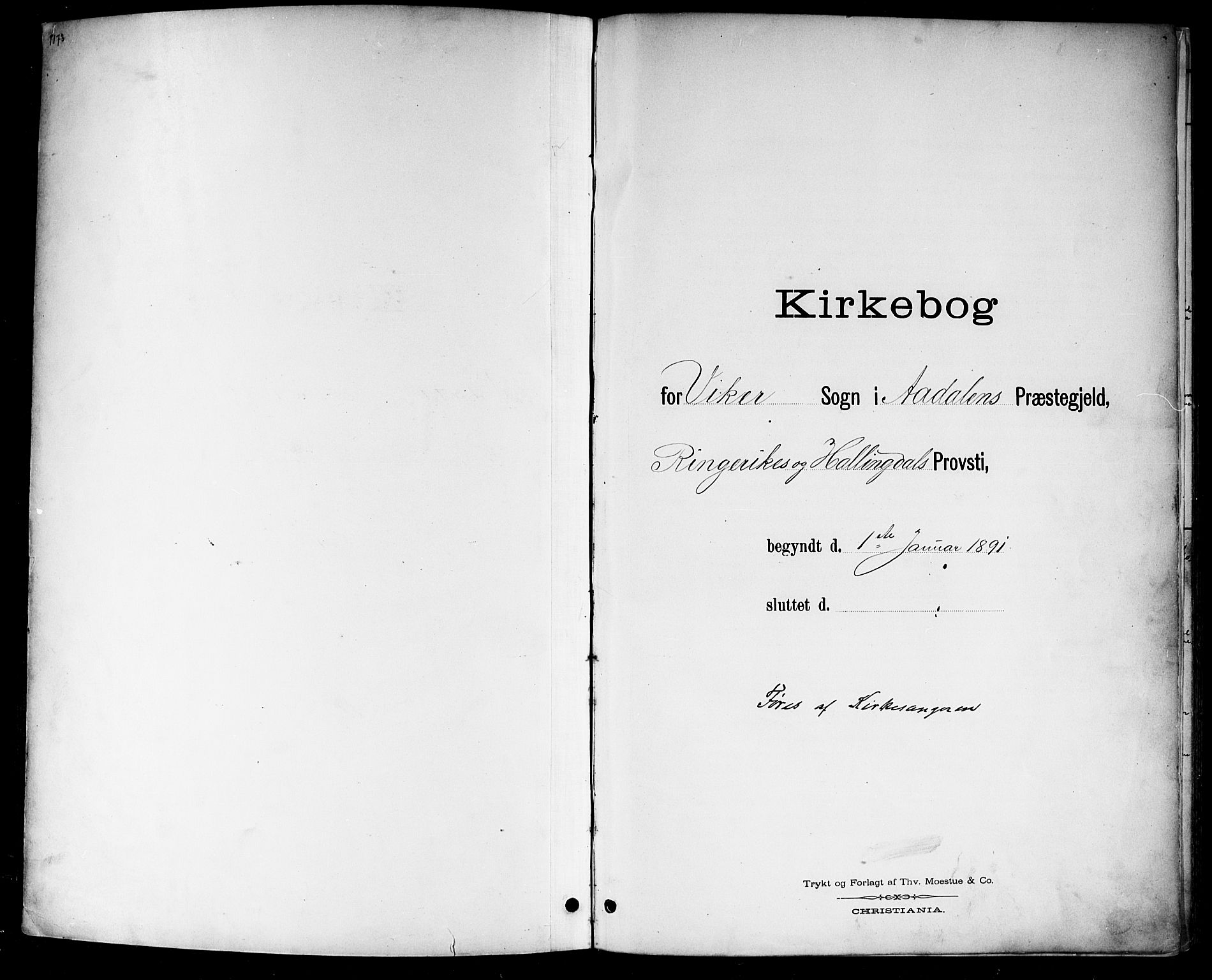 Ådal kirkebøker, SAKO/A-248/G/Ga/L0004: Klokkerbok nr.  I 4, 1891-1920