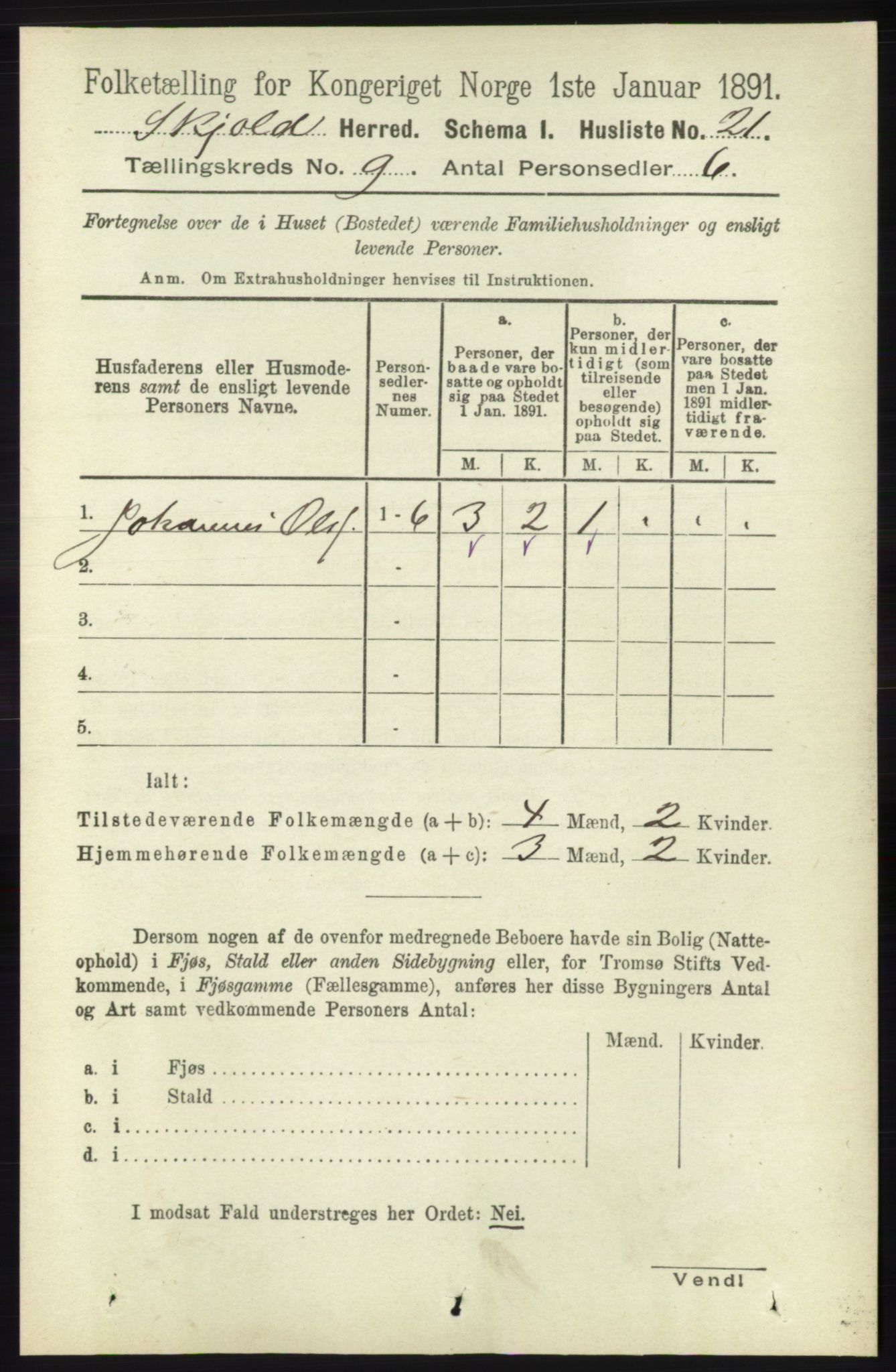 RA, Folketelling 1891 for 1154 Skjold herred, 1891, s. 1767