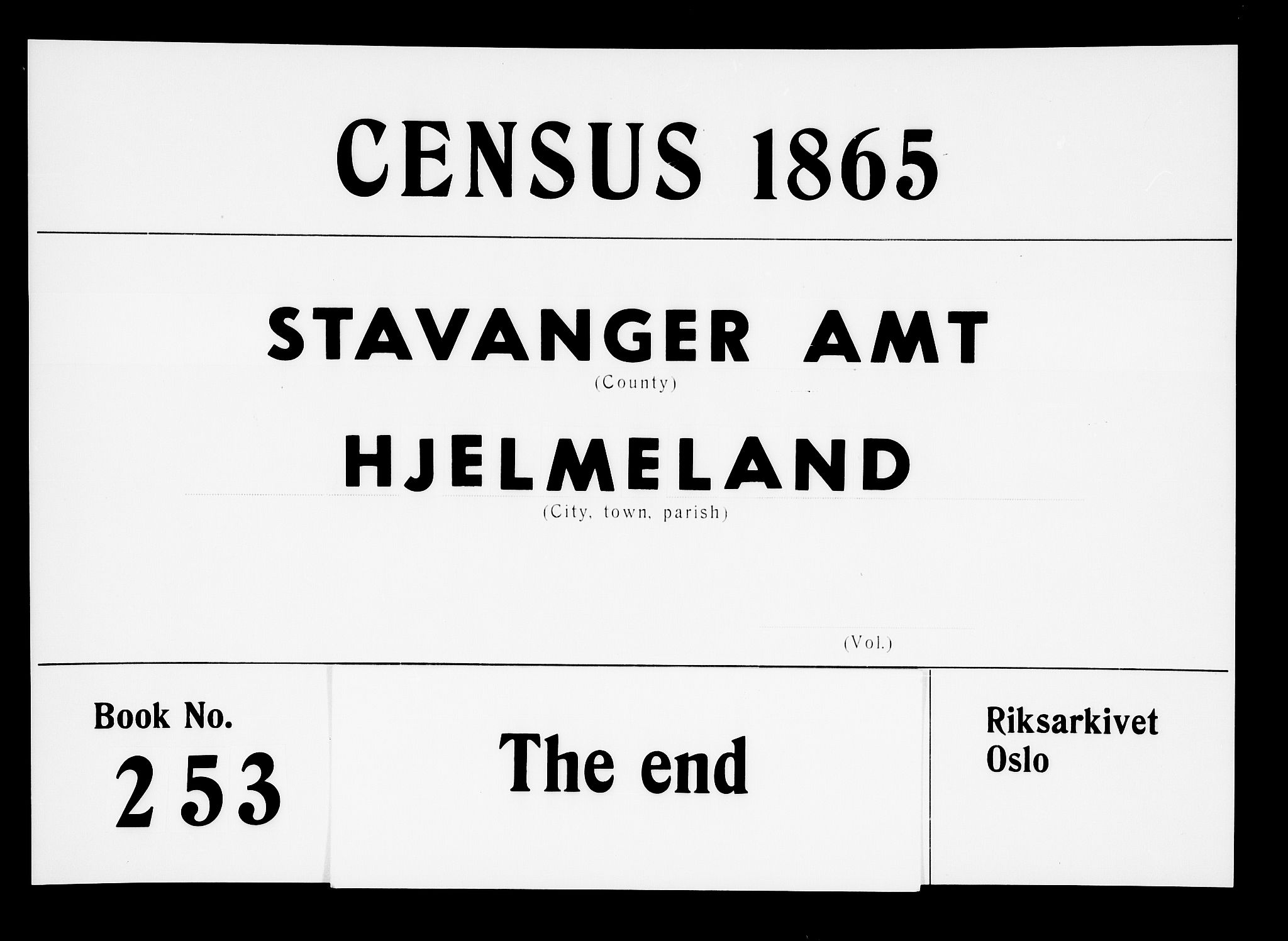 RA, Folketelling 1865 for 1133P Hjelmeland prestegjeld, 1865, s. 201