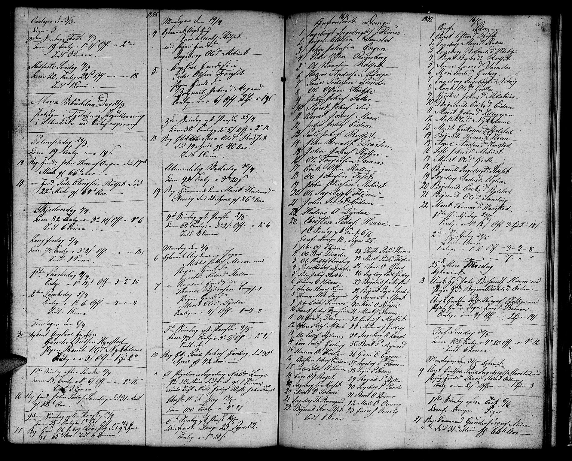 Ministerialprotokoller, klokkerbøker og fødselsregistre - Sør-Trøndelag, SAT/A-1456/695/L1154: Klokkerbok nr. 695C05, 1842-1858, s. 107
