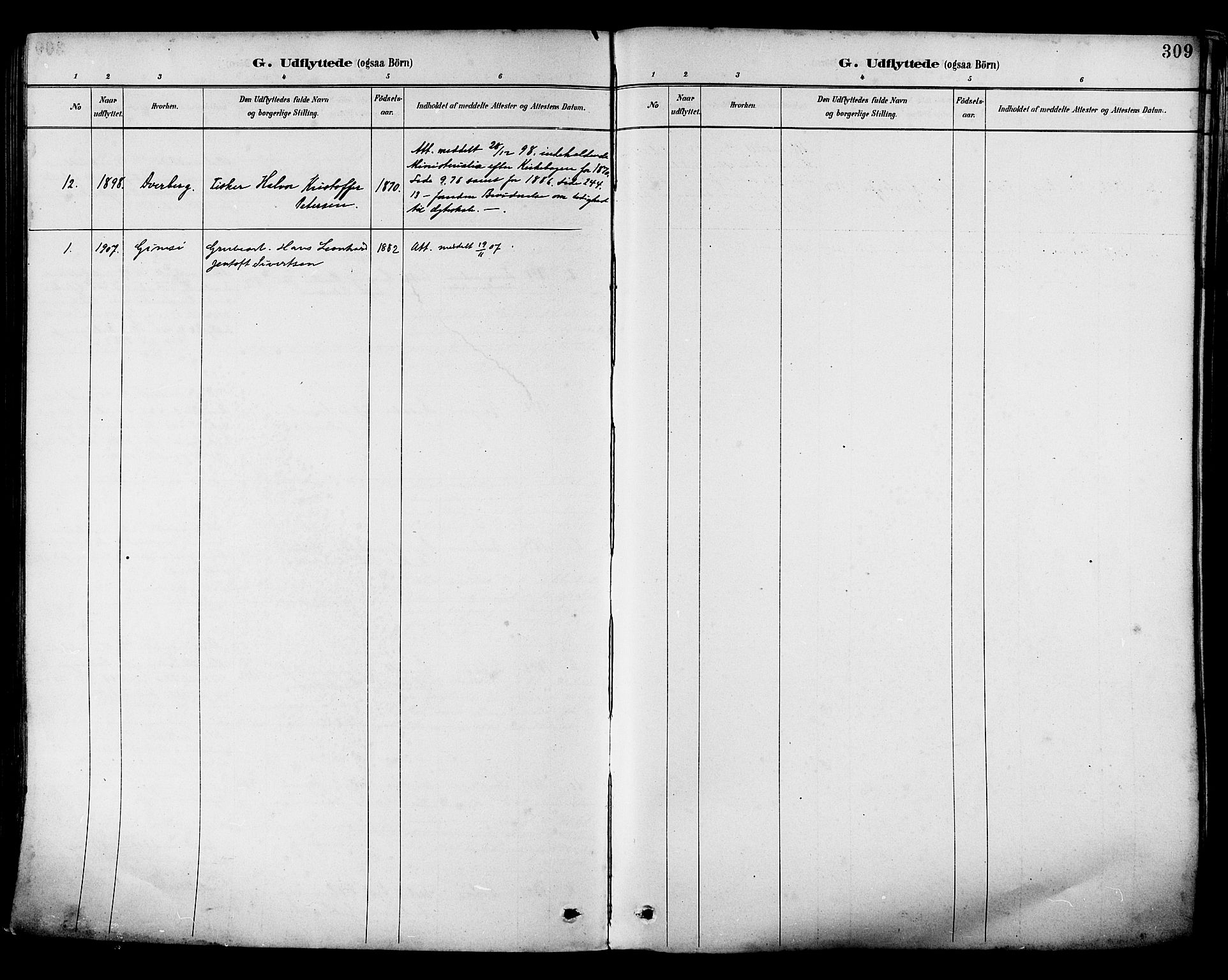 Ministerialprotokoller, klokkerbøker og fødselsregistre - Nordland, SAT/A-1459/880/L1133: Ministerialbok nr. 880A07, 1888-1898, s. 309