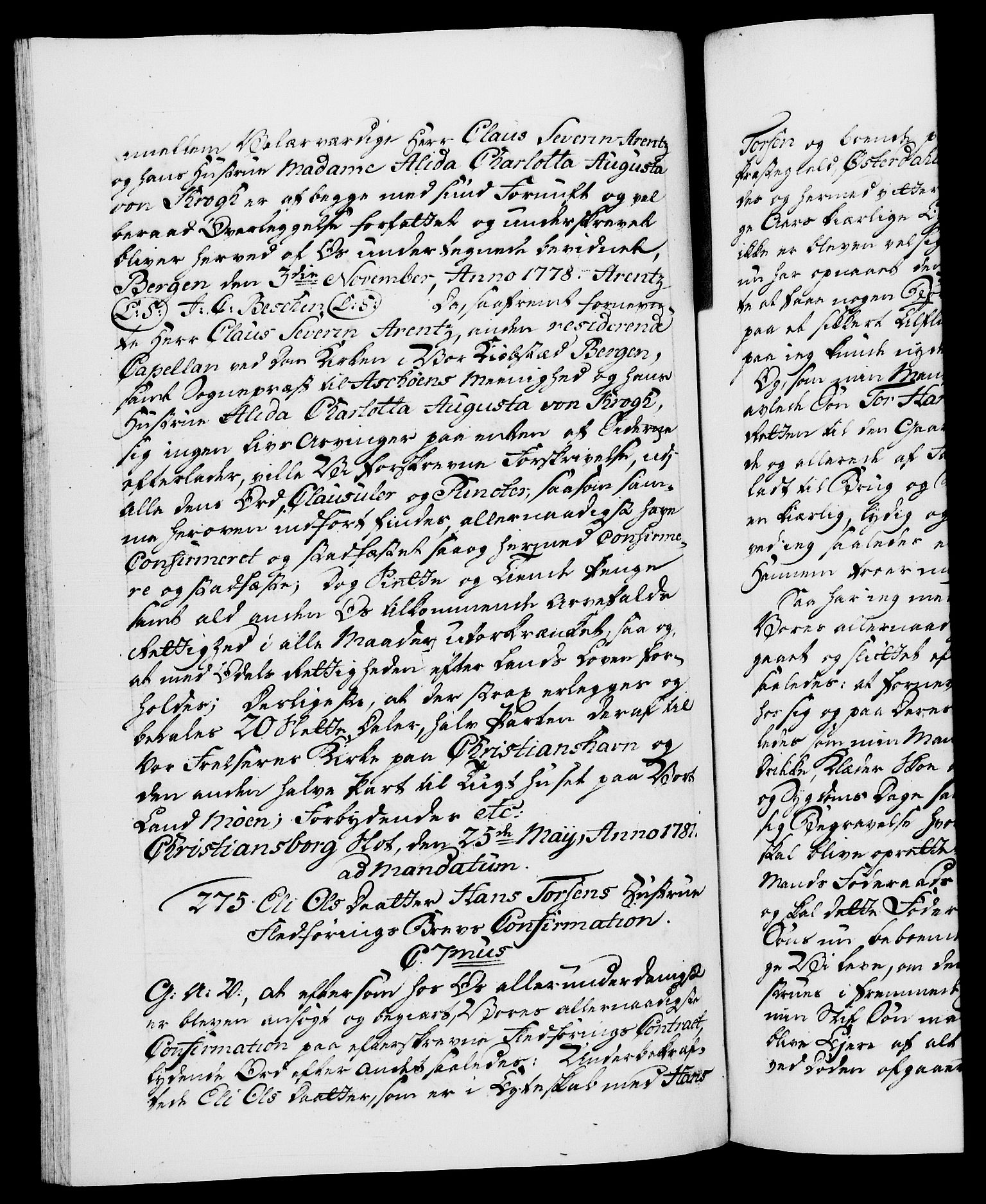 Danske Kanselli 1572-1799, AV/RA-EA-3023/F/Fc/Fca/Fcaa/L0048: Norske registre, 1779-1781, s. 569b