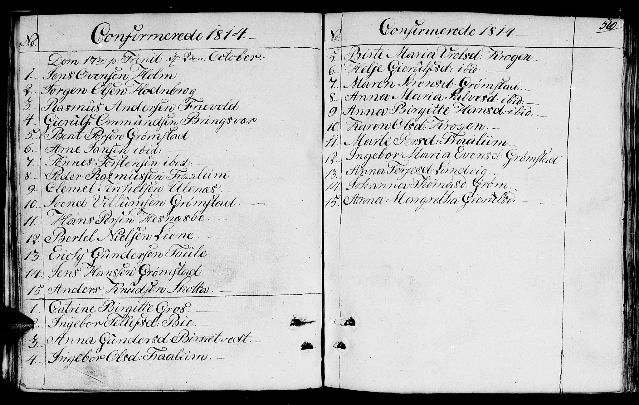 Fjære sokneprestkontor, AV/SAK-1111-0011/F/Fb/L0006: Klokkerbok nr. B 6, 1803-1817, s. 510