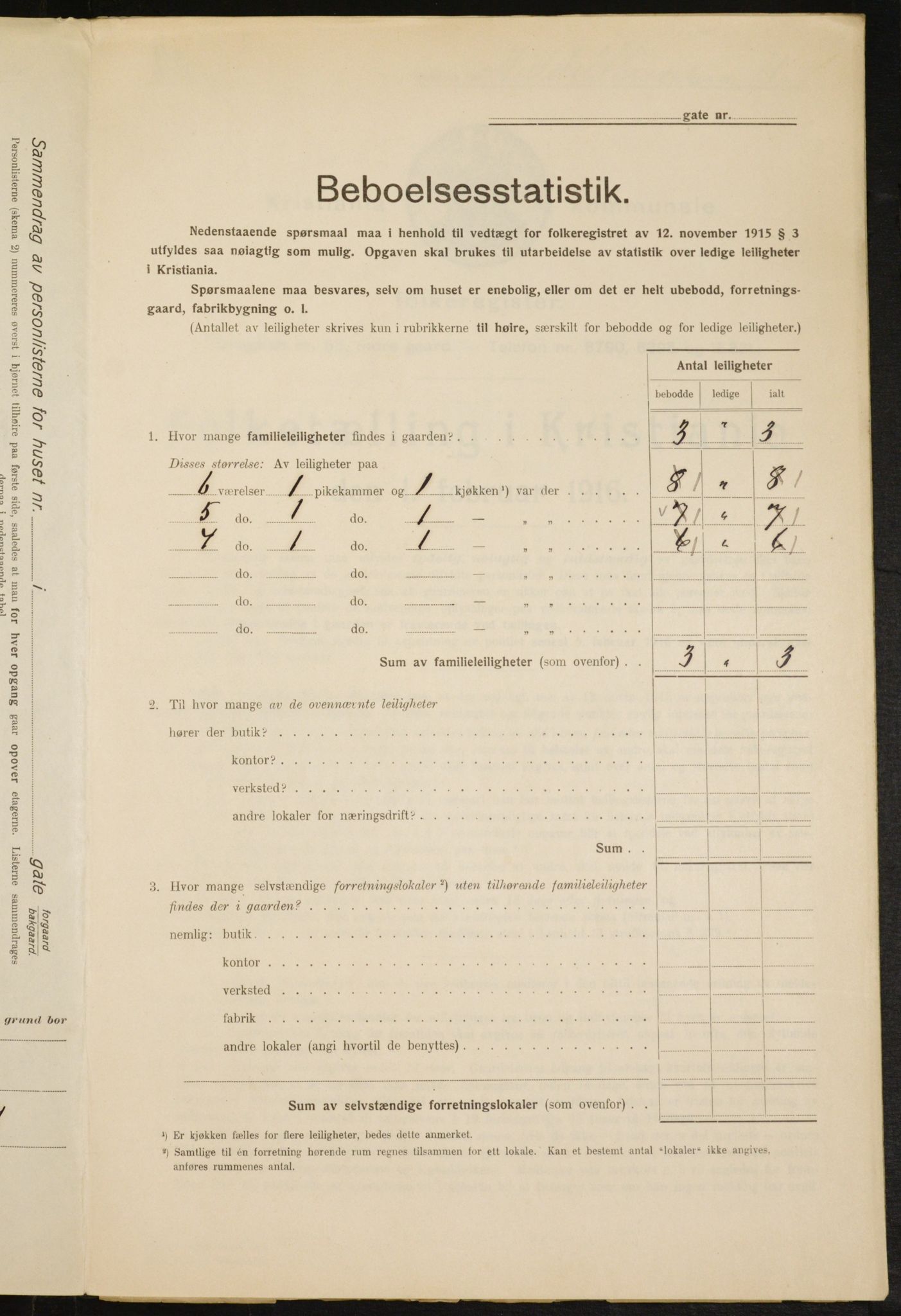 OBA, Kommunal folketelling 1.2.1916 for Kristiania, 1916, s. 66968