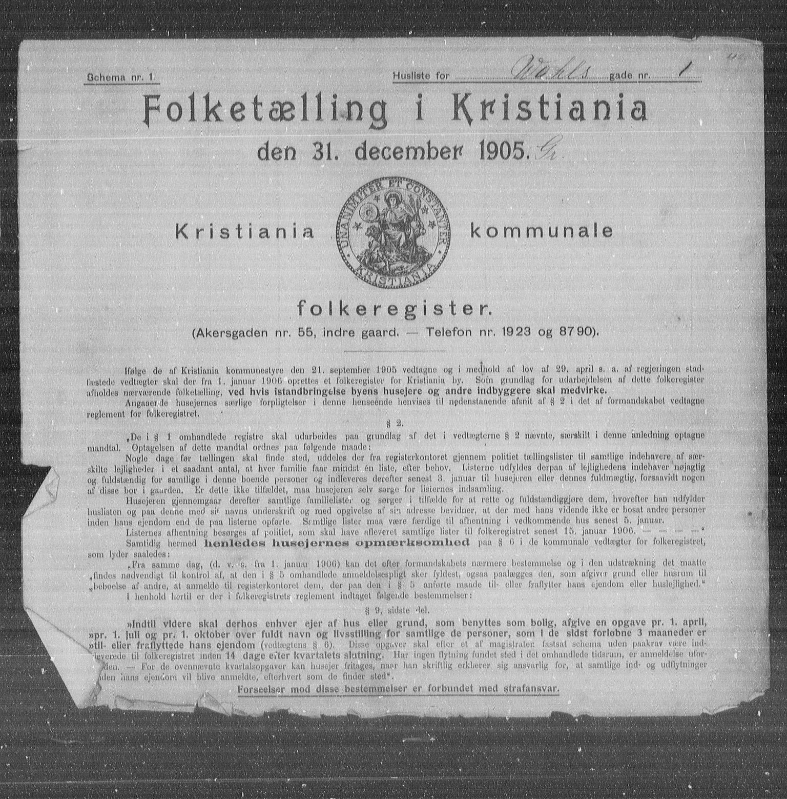 OBA, Kommunal folketelling 31.12.1905 for Kristiania kjøpstad, 1905, s. 66234