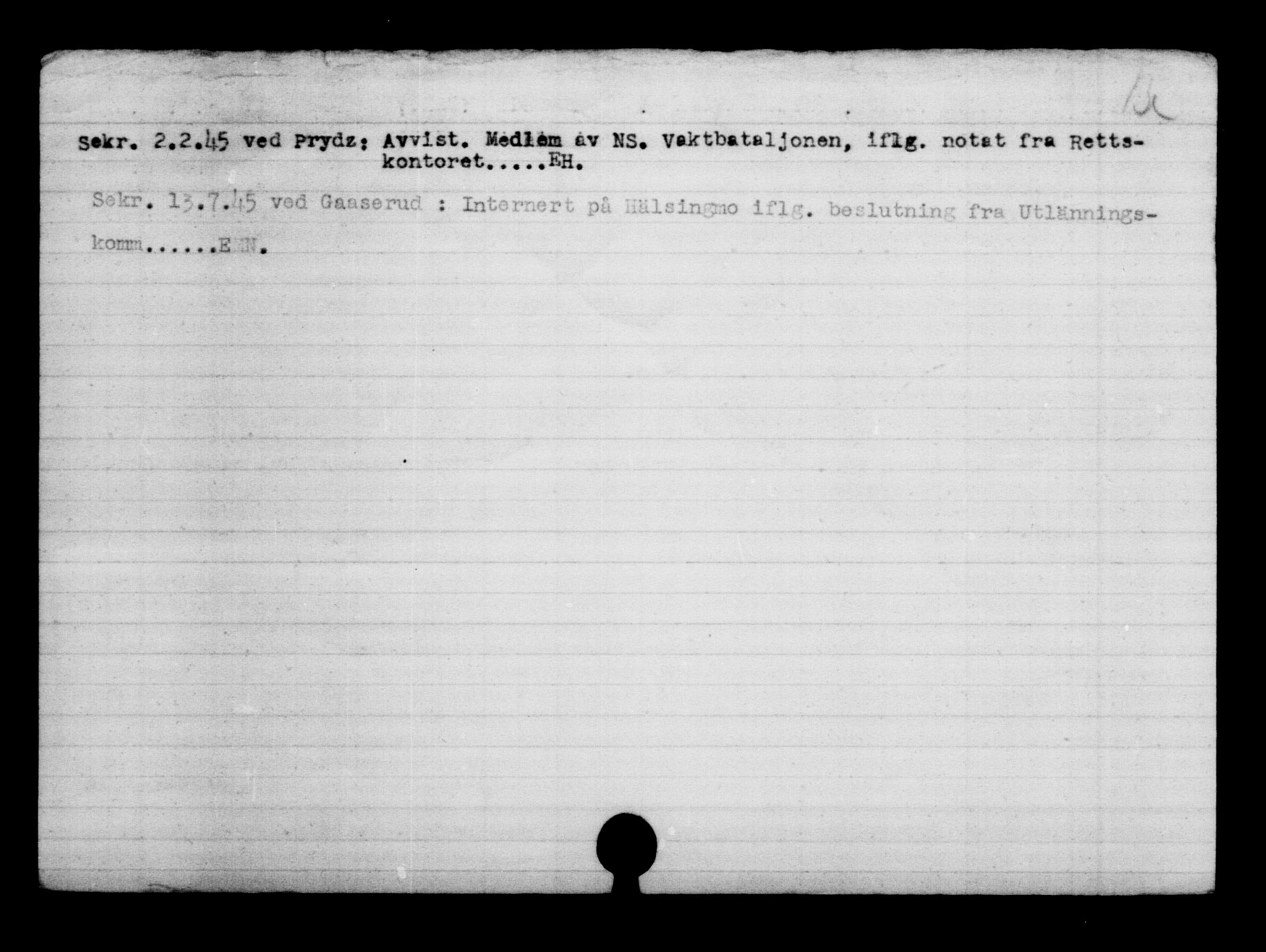 Utenriksstasjonene, Legasjonen i Stockholm, Flyktningkontoret, AV/RA-S-6753/V/Va/L0006: Kjesäterkartoteket, flyktninger med registreringsnr. 9400-12711, 1940-1945, s. 690