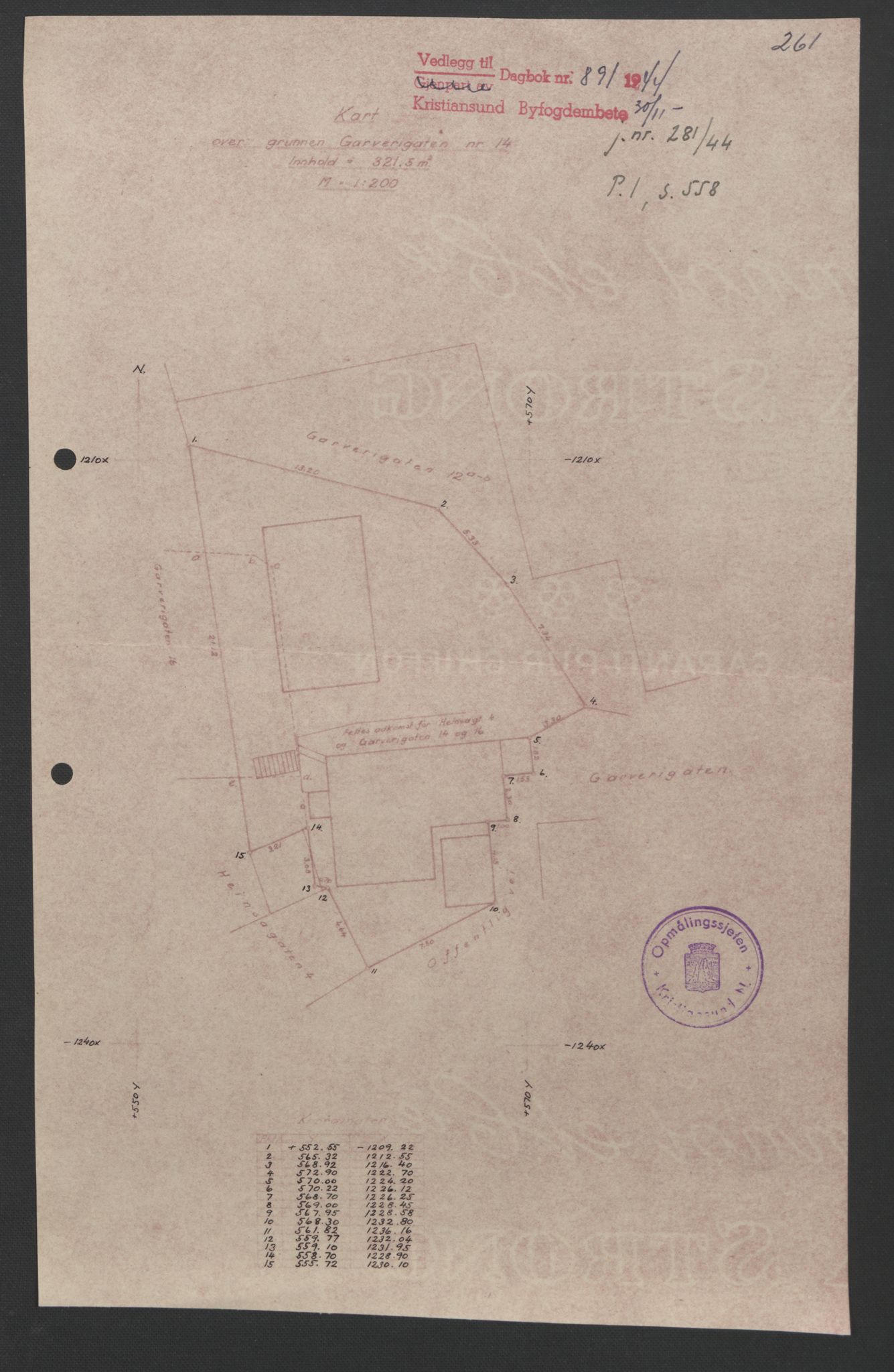 Kristiansund byfogd, AV/SAT-A-4587/A/27: Pantebok nr. 37, 1942-1945, Dagboknr: 891/1944