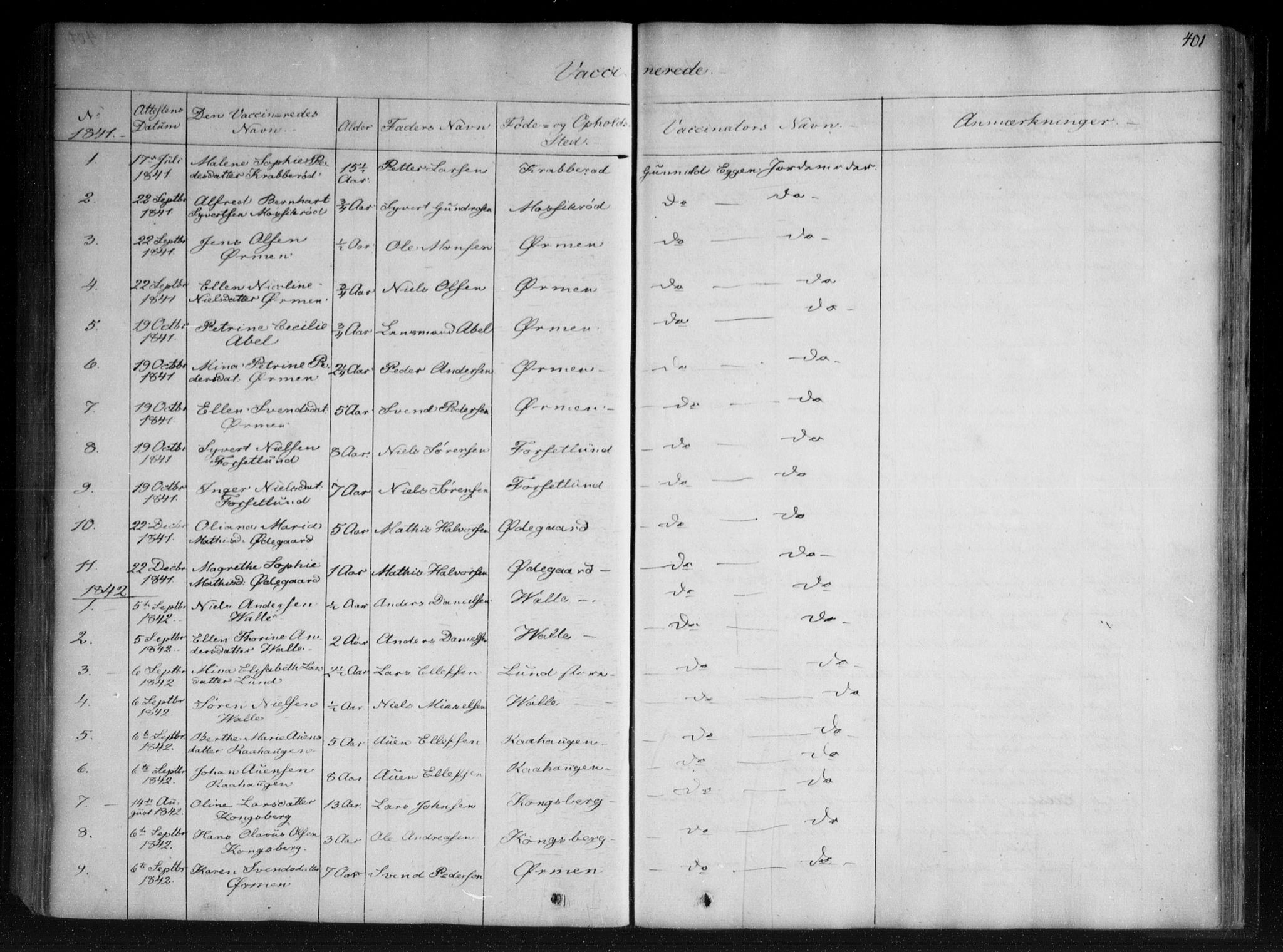 Onsøy prestekontor Kirkebøker, AV/SAO-A-10914/F/Fa/L0003: Ministerialbok nr. I 3, 1841-1860, s. 401