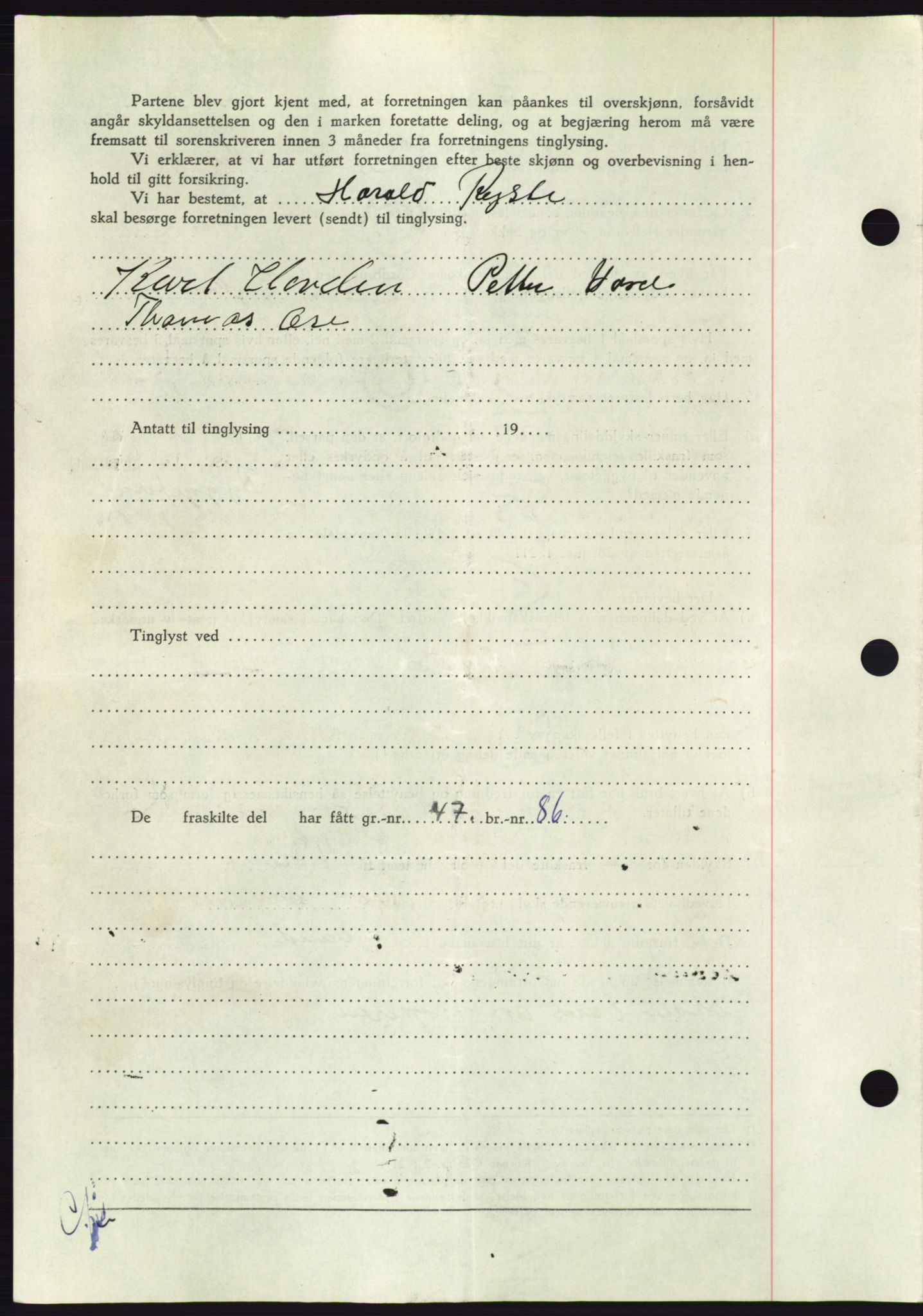 Søre Sunnmøre sorenskriveri, AV/SAT-A-4122/1/2/2C/L0092: Pantebok nr. 18A, 1952-1952, Dagboknr: 760/1952