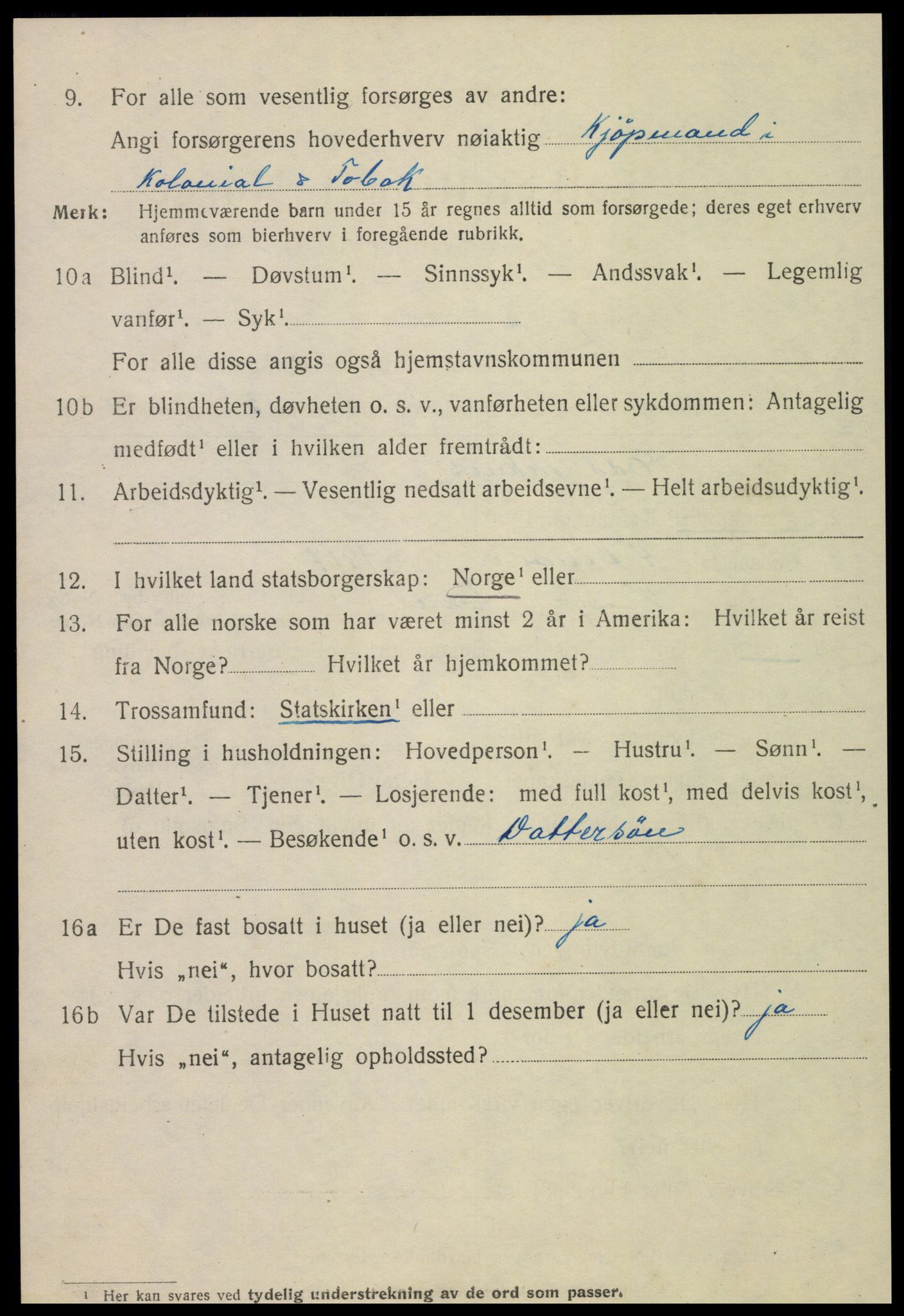 SAT, Folketelling 1920 for 1703 Namsos ladested, 1920, s. 3730