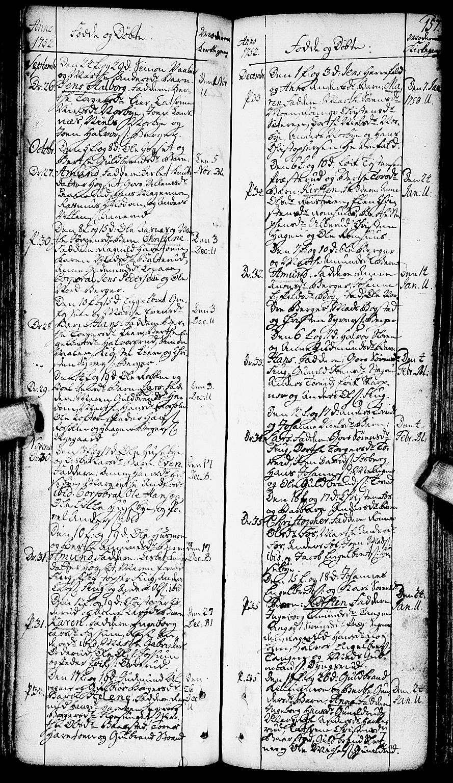 Aurskog prestekontor Kirkebøker, SAO/A-10304a/F/Fa/L0002: Ministerialbok nr. I 2, 1735-1766, s. 157