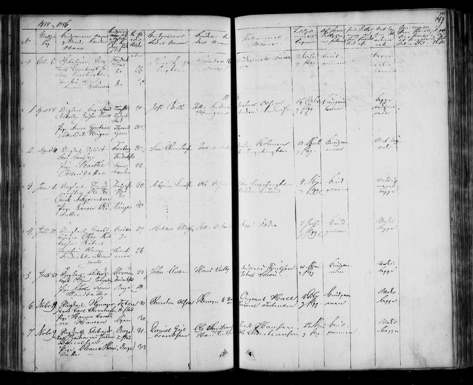 Fredrikstad prestekontor Kirkebøker, AV/SAO-A-11082/F/Fa/L0005: Ministerialbok nr. 5, 1835-1856, s. 147