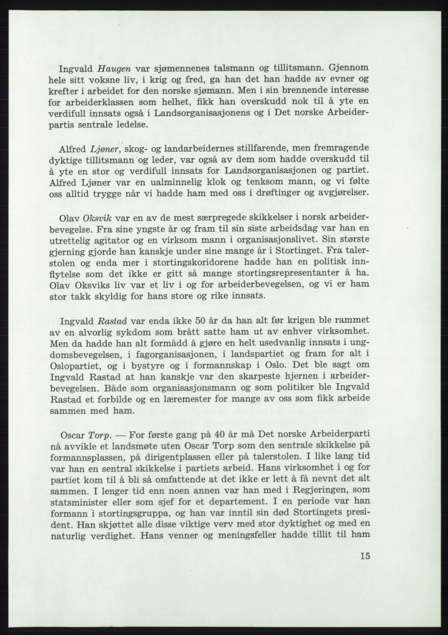Det norske Arbeiderparti - publikasjoner, AAB/-/-/-: Protokoll over forhandlingene på det 37. ordinære landsmøte 7.-9. mai 1959 i Oslo, 1959, s. 15