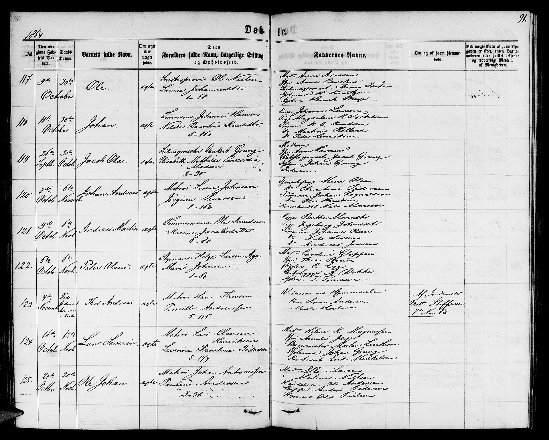 Nykirken Sokneprestembete, AV/SAB-A-77101/H/Hab: Klokkerbok nr. B 2, 1859-1868, s. 91