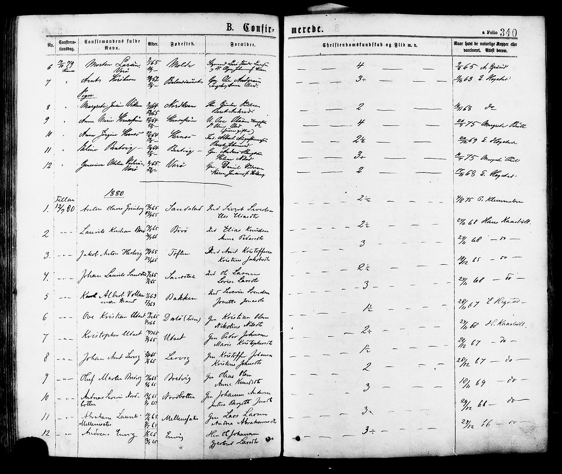 Ministerialprotokoller, klokkerbøker og fødselsregistre - Sør-Trøndelag, SAT/A-1456/634/L0532: Ministerialbok nr. 634A08, 1871-1881, s. 340