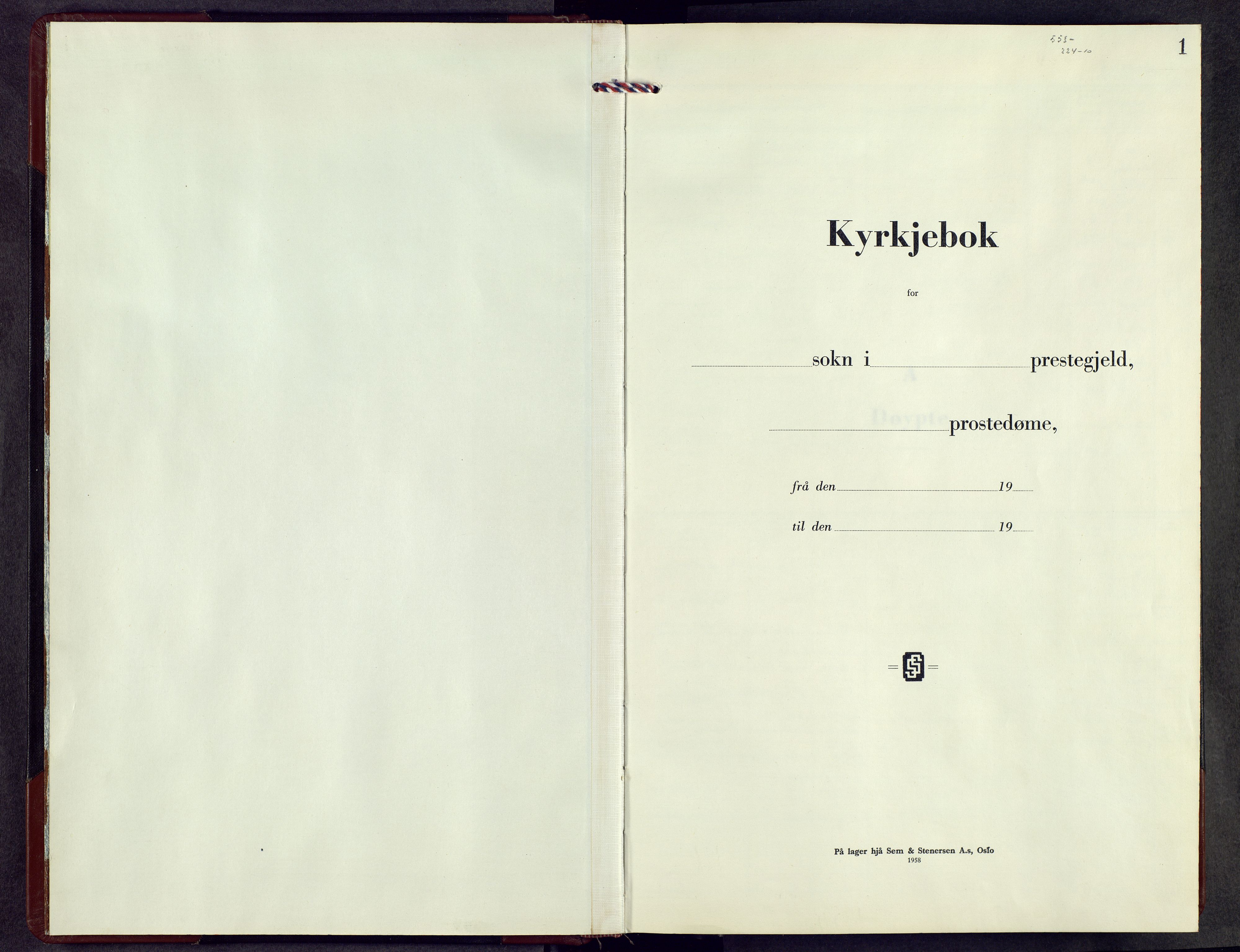 Etnedal prestekontor, SAH/PREST-130/H/Ha/Hab/Haba/L0001: Klokkerbok nr. I 1, 1963-1983, s. 1