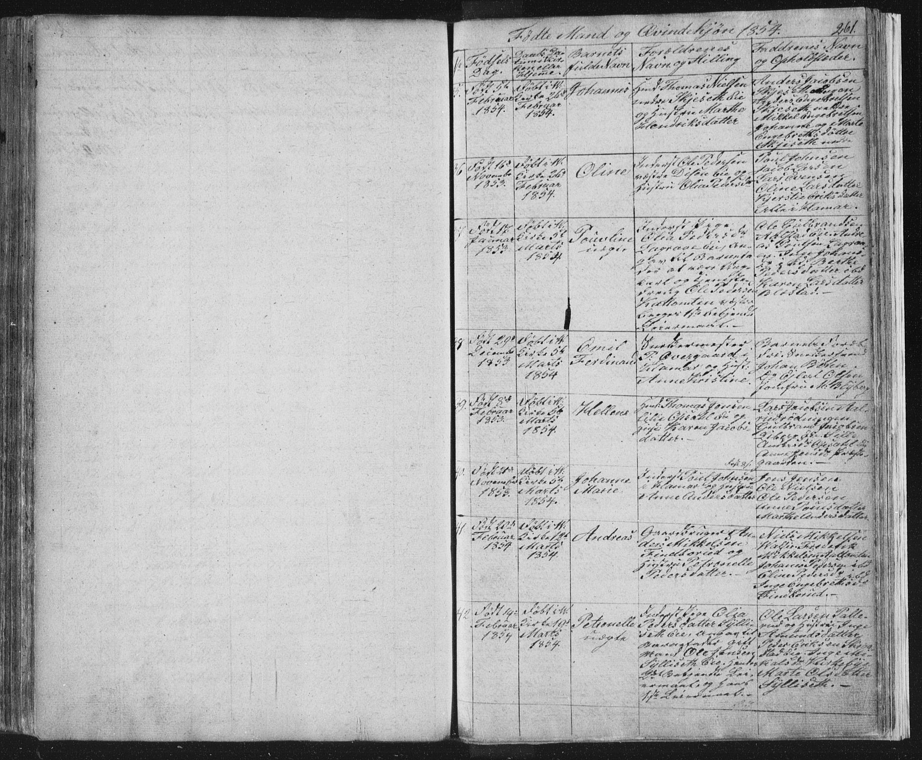 Vang prestekontor, Hedmark, AV/SAH-PREST-008/H/Ha/Hab/L0008: Klokkerbok nr. 8, 1832-1854, s. 261