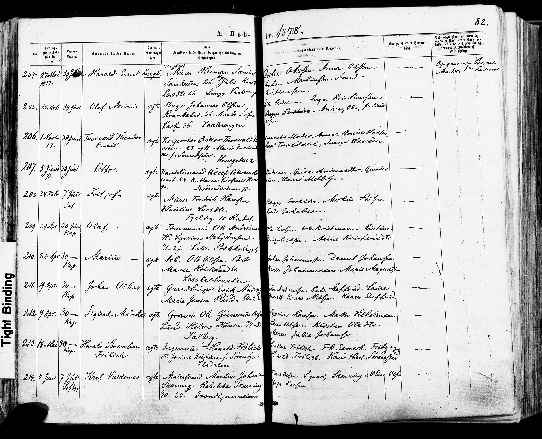Østre Aker prestekontor Kirkebøker, AV/SAO-A-10840/F/Fa/L0004: Ministerialbok nr. I 4, 1876-1889, s. 82