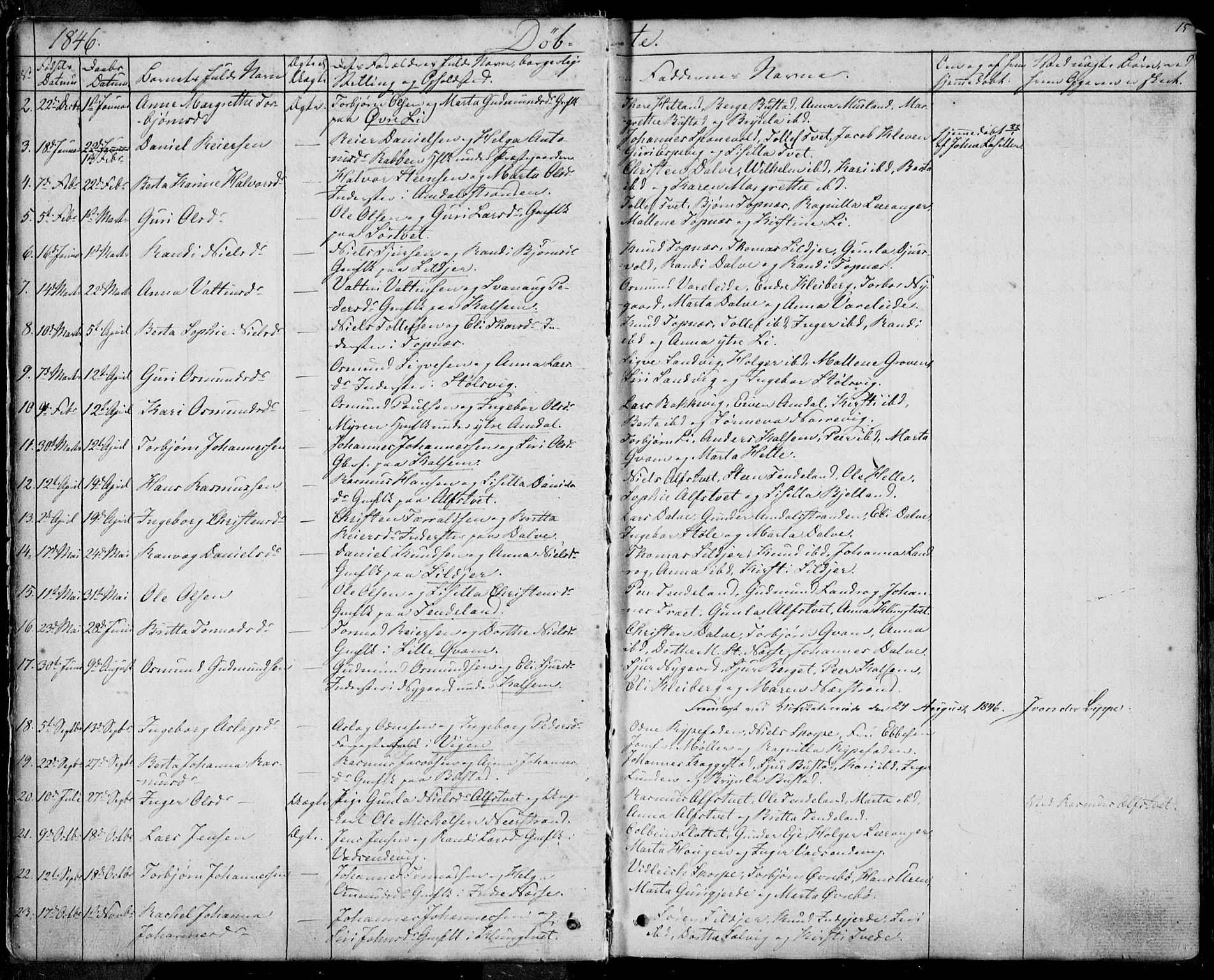 Nedstrand sokneprestkontor, SAST/A-101841/01/IV: Ministerialbok nr. A 8, 1839-1860, s. 15