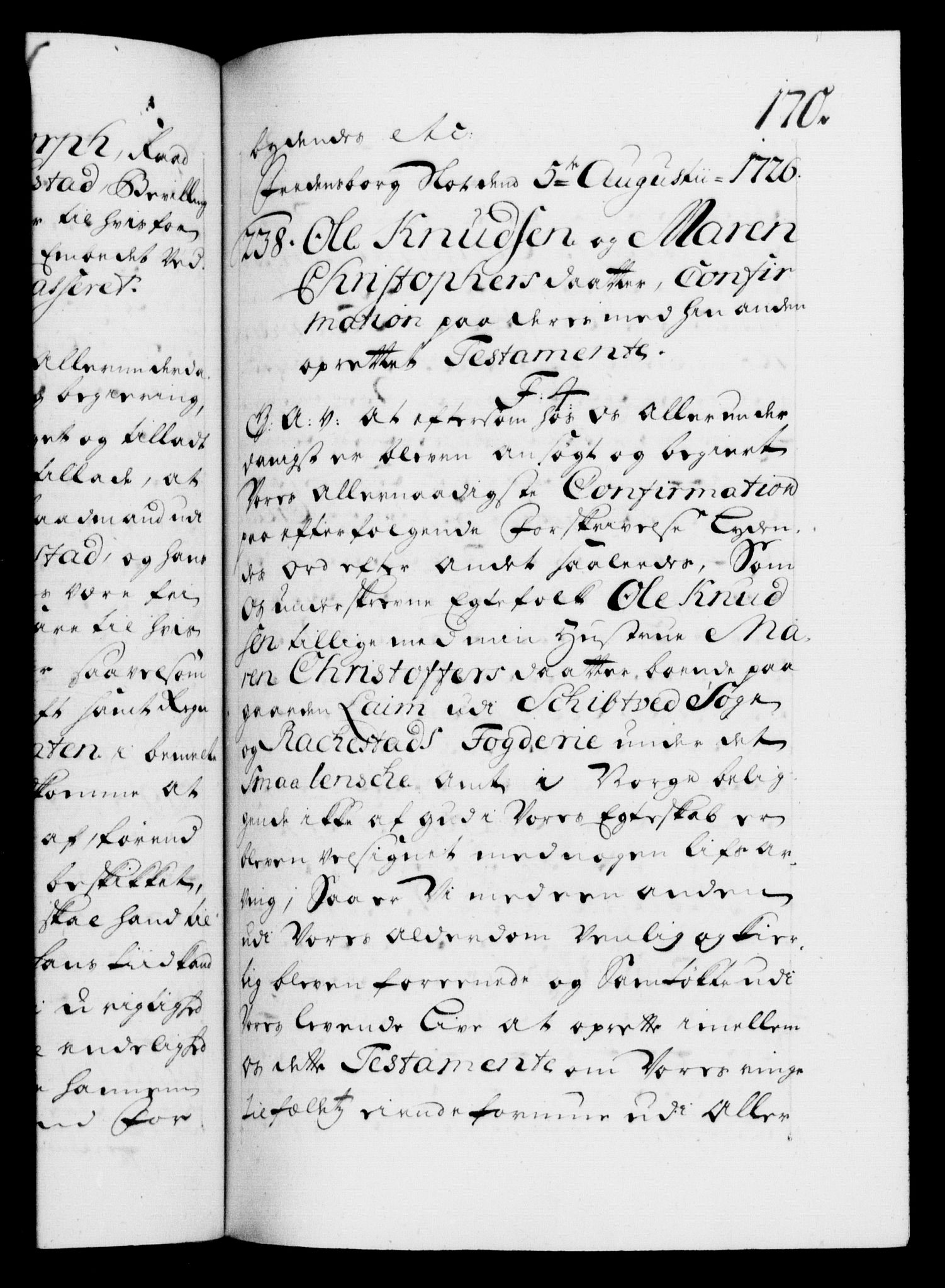 Danske Kanselli 1572-1799, AV/RA-EA-3023/F/Fc/Fca/Fcaa/L0025: Norske registre, 1726-1728, s. 170a